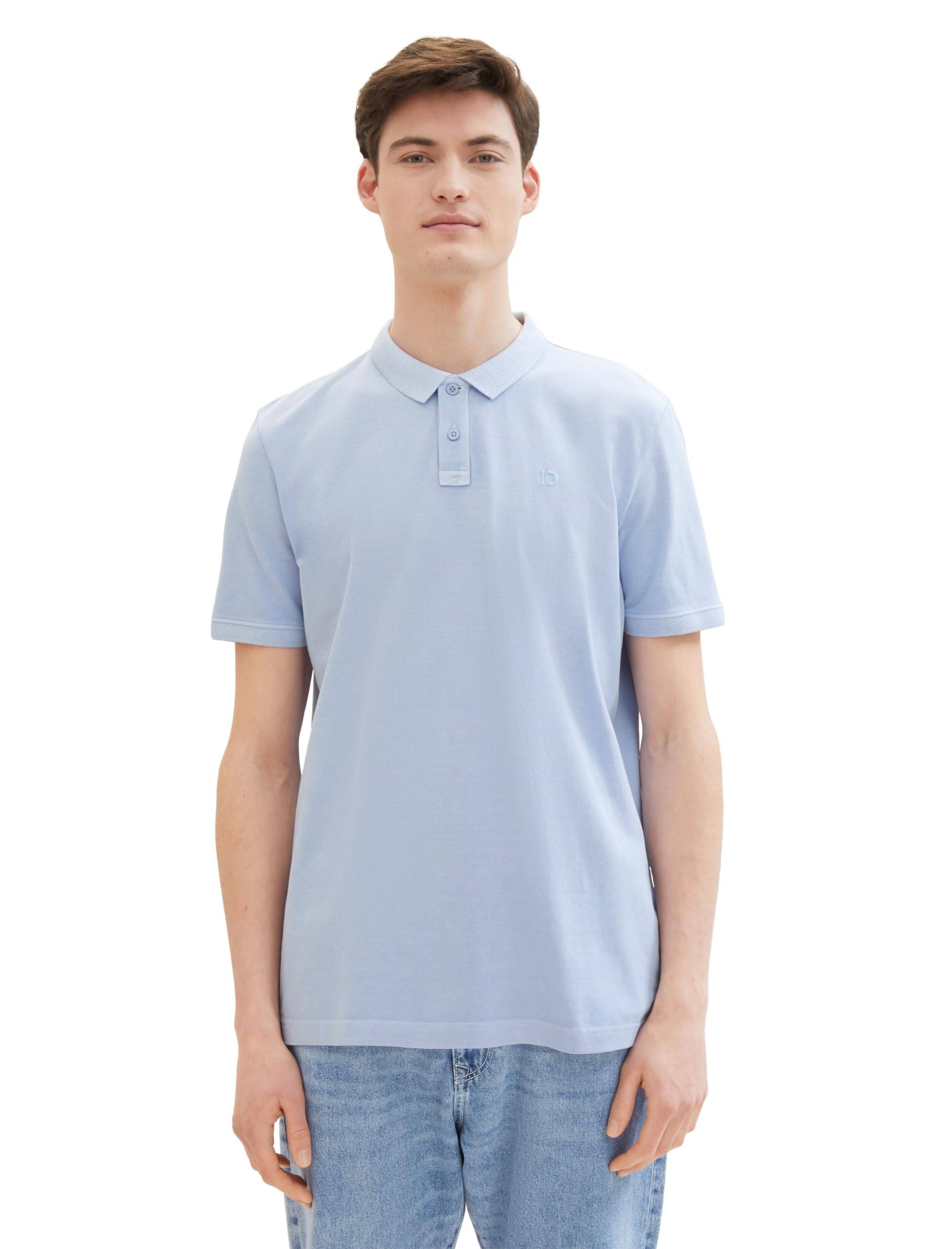 tom-tailor-denim-herren-poloshirt-im-washed-look-l-ssiges-freizeitshirt image 1