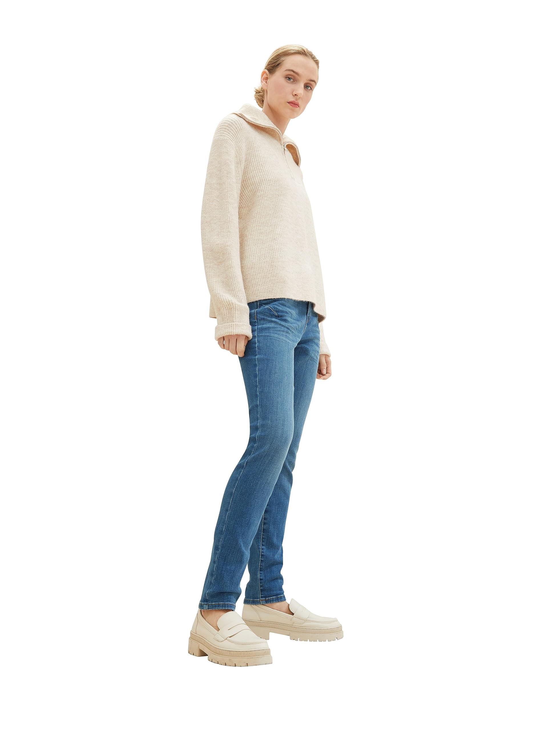 tom-tailor-tapered-relaxed-jeans-damen-jeanshose-lockeres-bein image 3