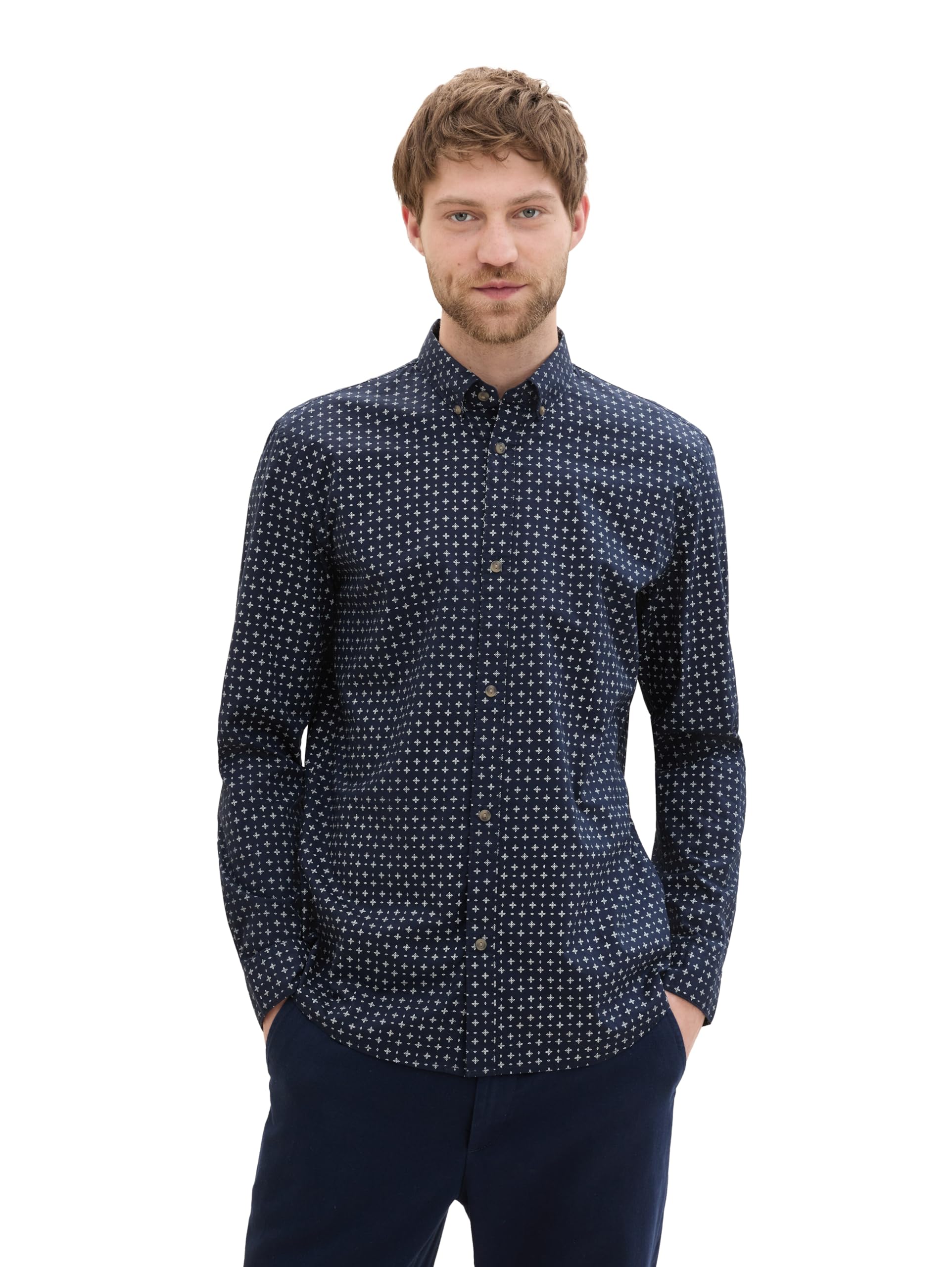 tom-tailor-denim-herren-hemd-fitted-printed-slim-fit image 2