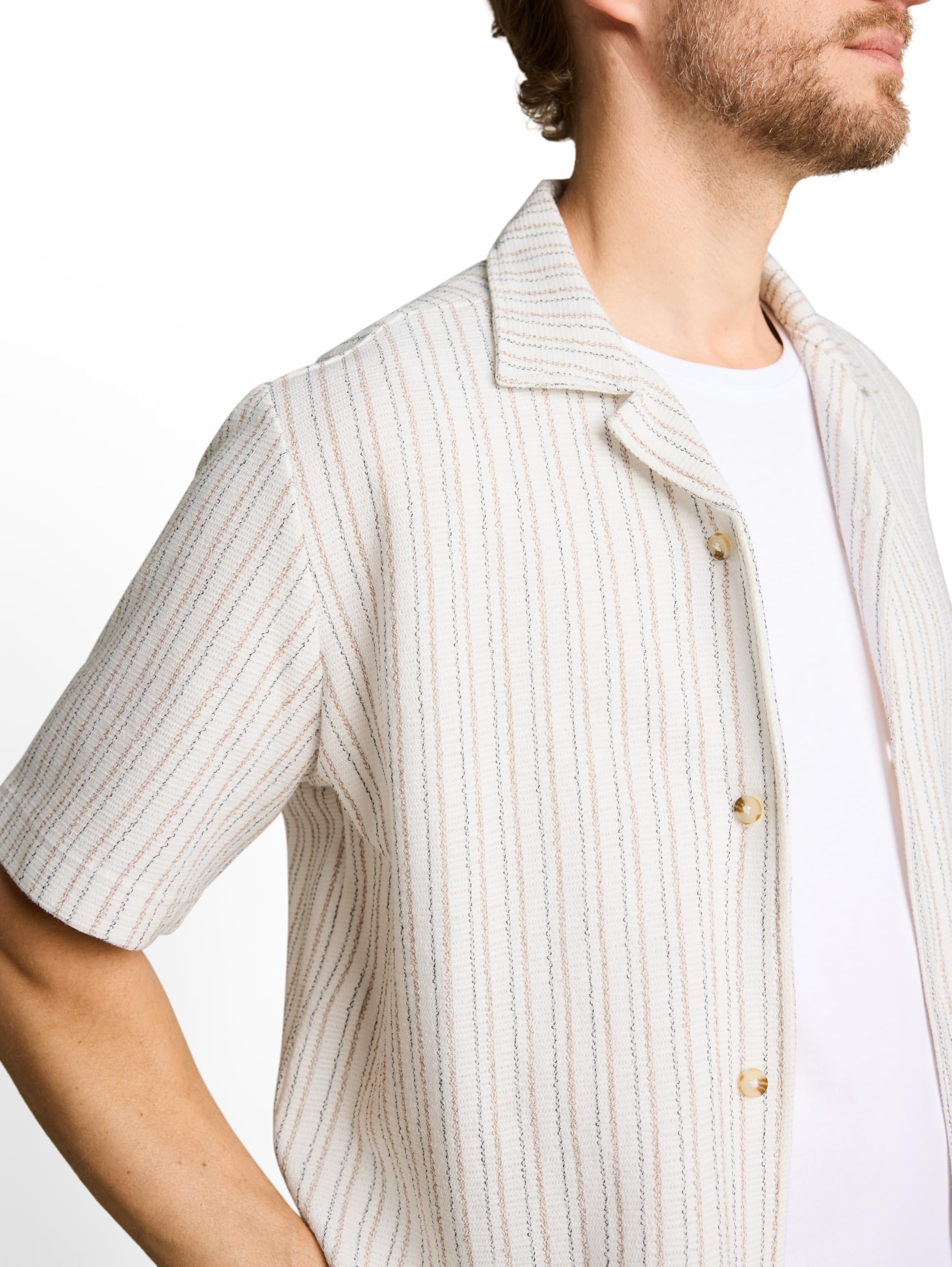 tom-tailor-herren-1051185-regular-fit-kurzarmhemd-mit-streifen image 4