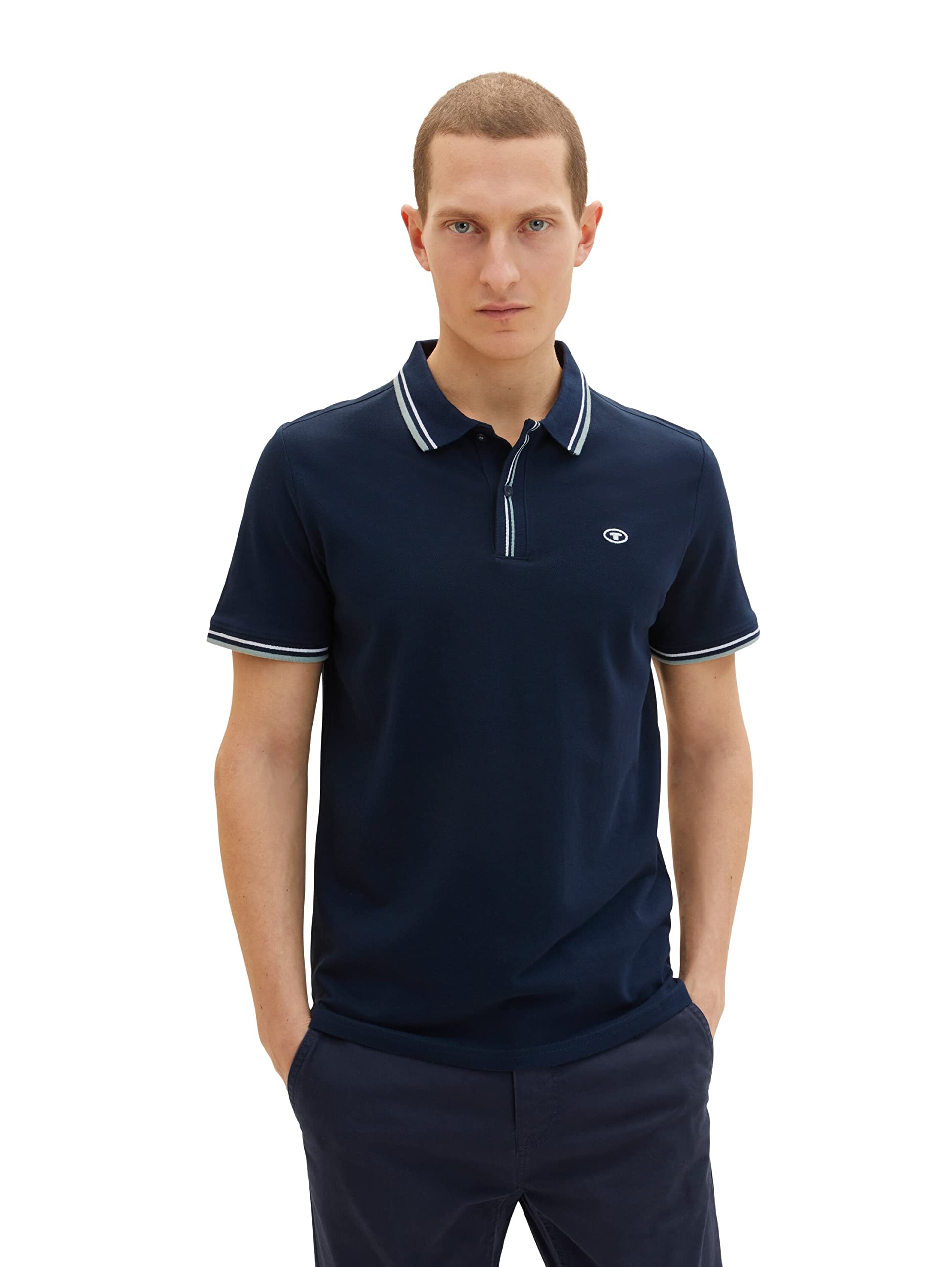 tom-tailor-herren-poloshirt-mit-logo-stickerei-regular-fit image 6