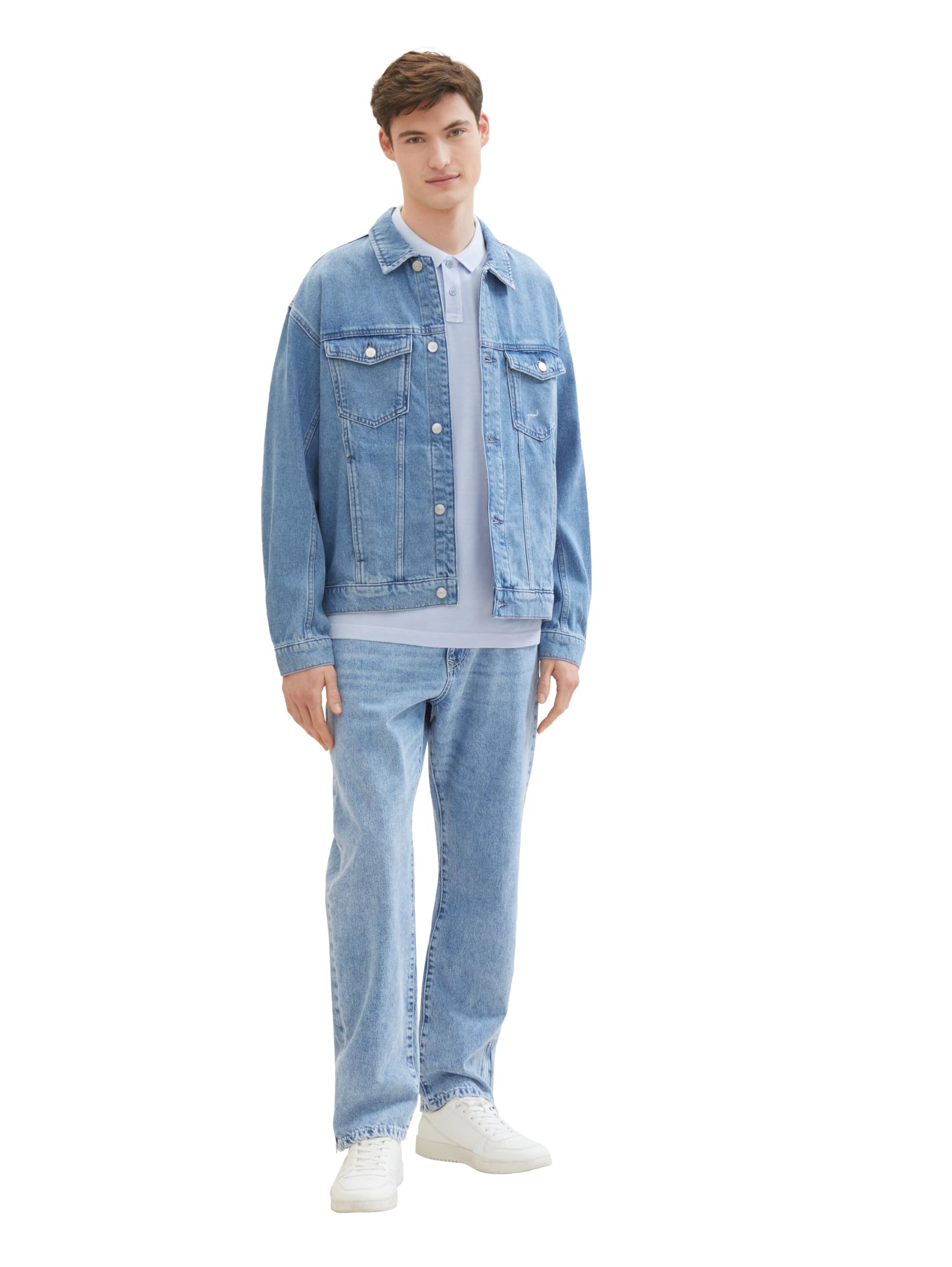 tom-tailor-denim-herren-poloshirt-im-washed-look-l-ssiges-freizeitshirt image 6