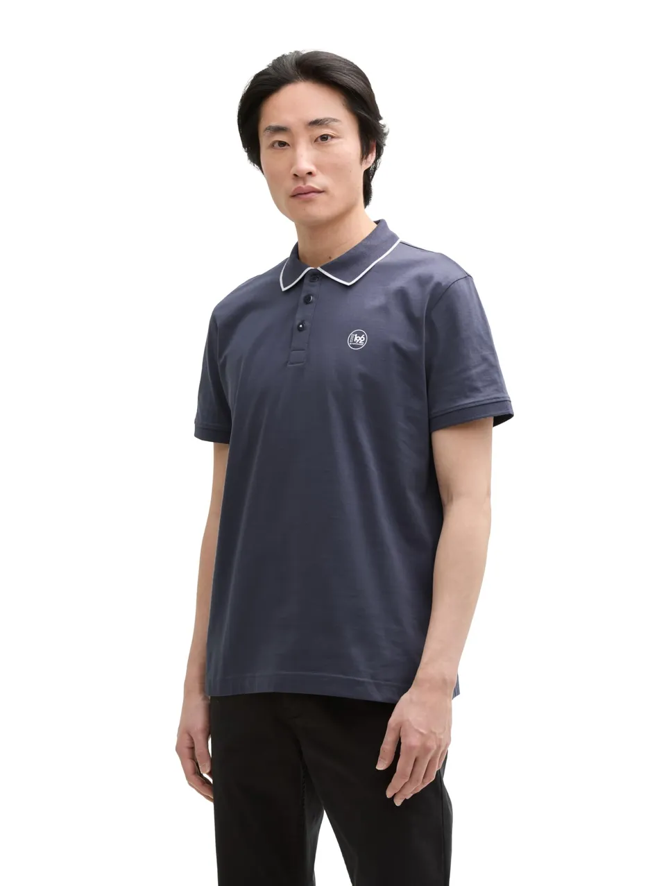 tom-tailor-herren-piqu-poloshirt-mit-print image 1