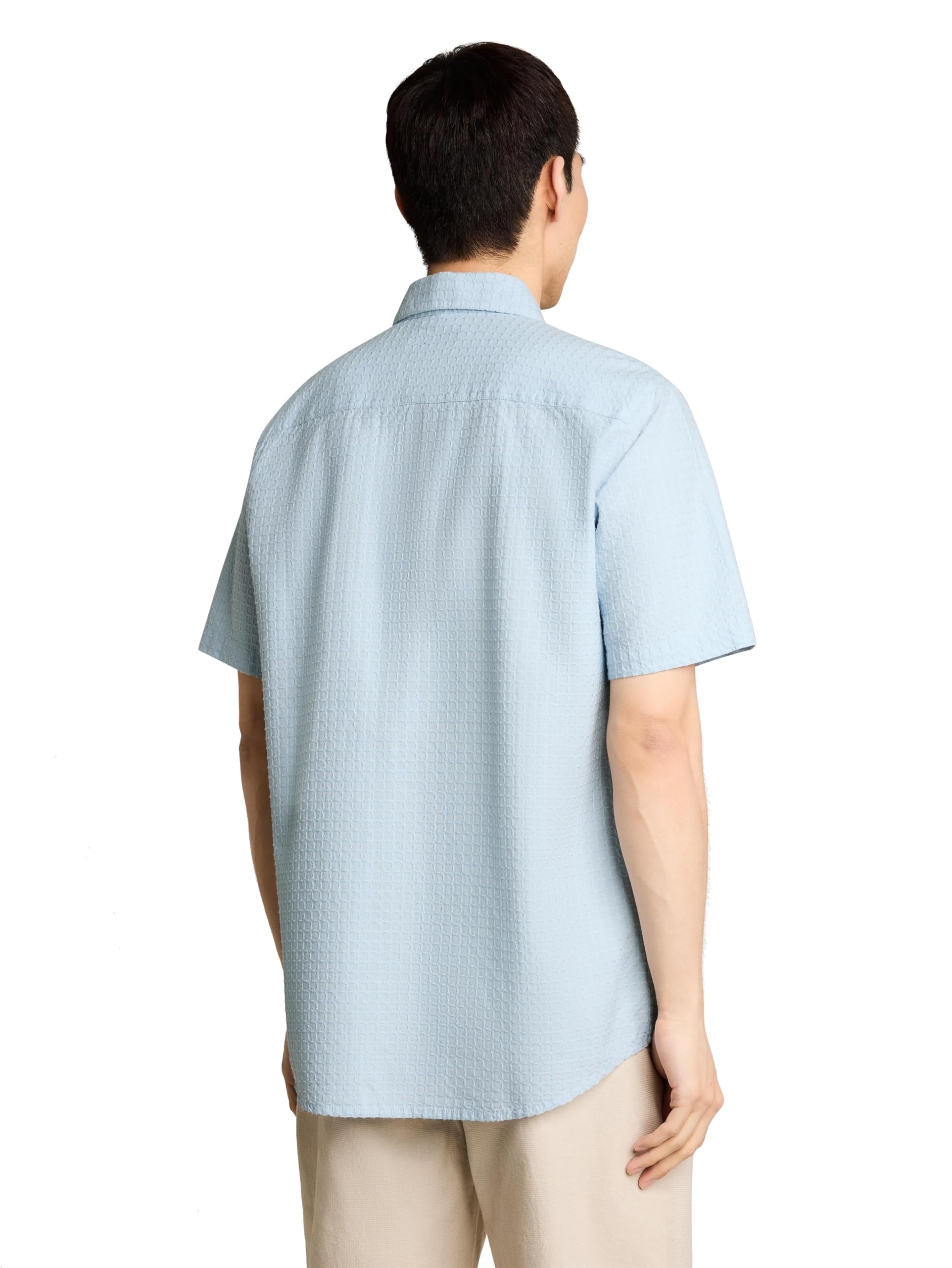 tom-tailor-herren-1050941-regular-fit-jacquard-kurzarmhemd-aus-baumwolle image 3