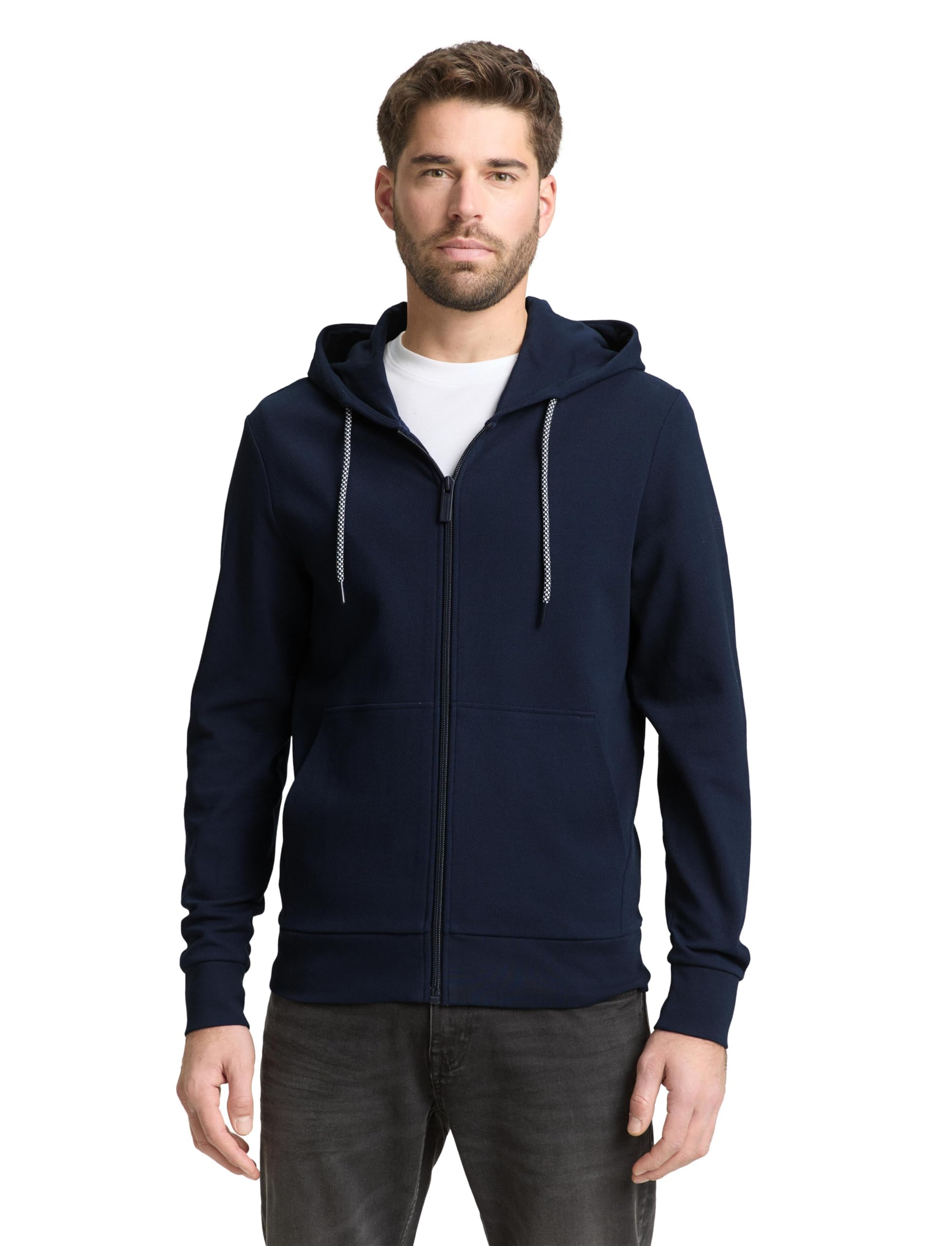 tom-tailor-herren-hoodie-sweatjacke-mit-kapuze image 6