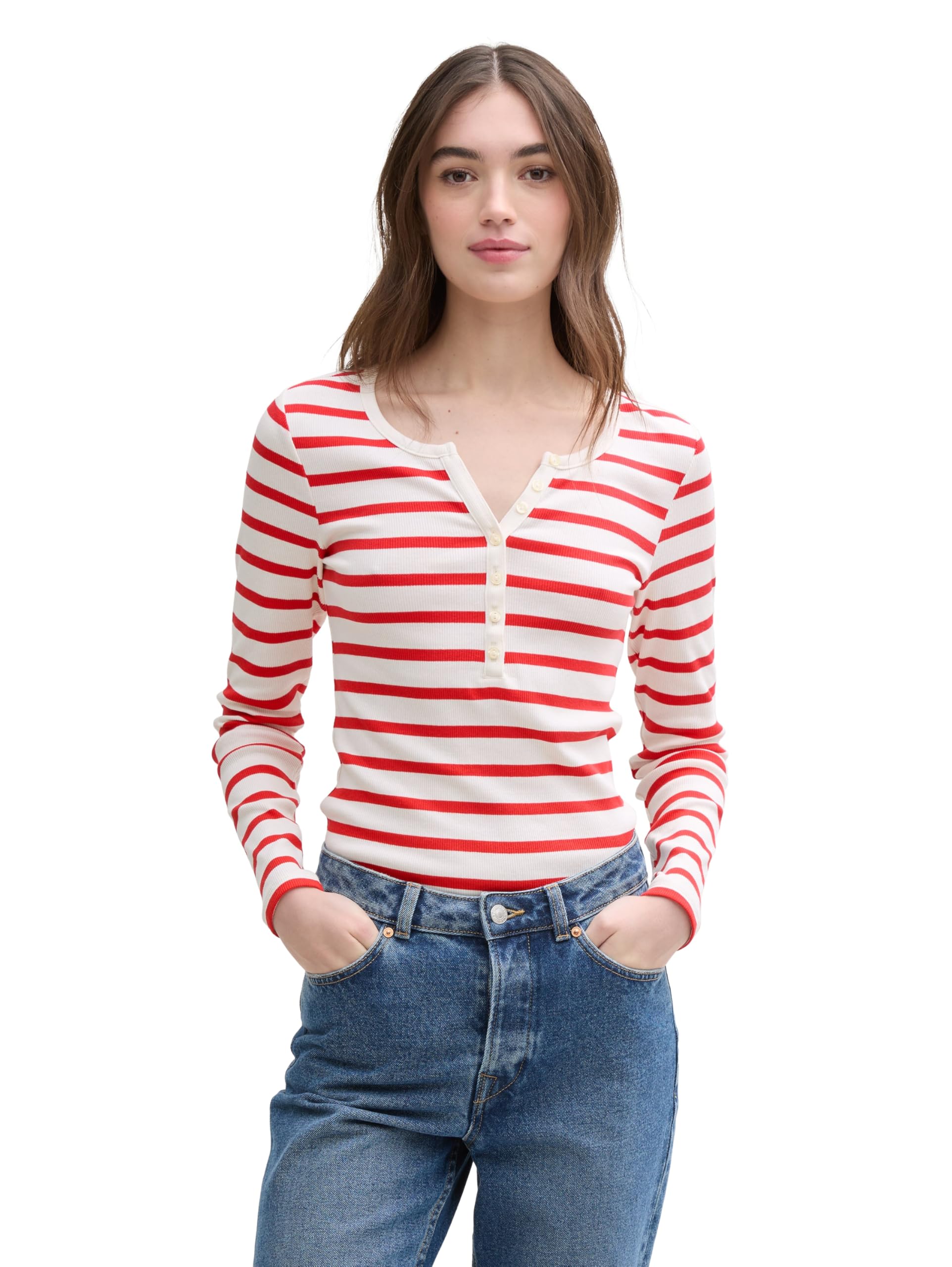 tom-tailor-denim-1045415-ripp-henley-langarmshirt-damen-1er-pack image 7