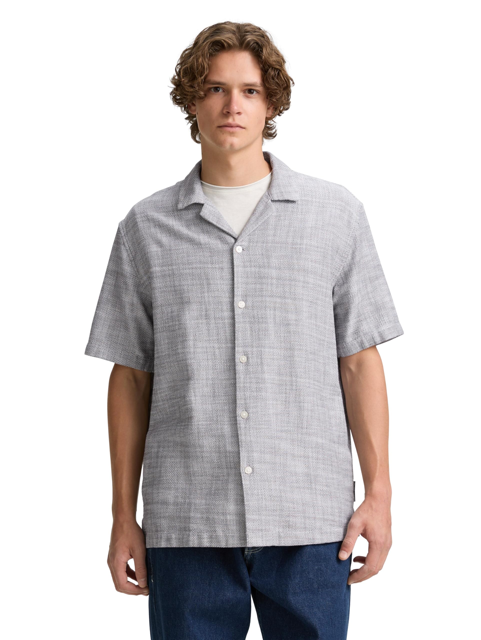 tom-tailor-denim-herren-relaxed-fit-kurzarmhemd-mit-struktur-2 image 6