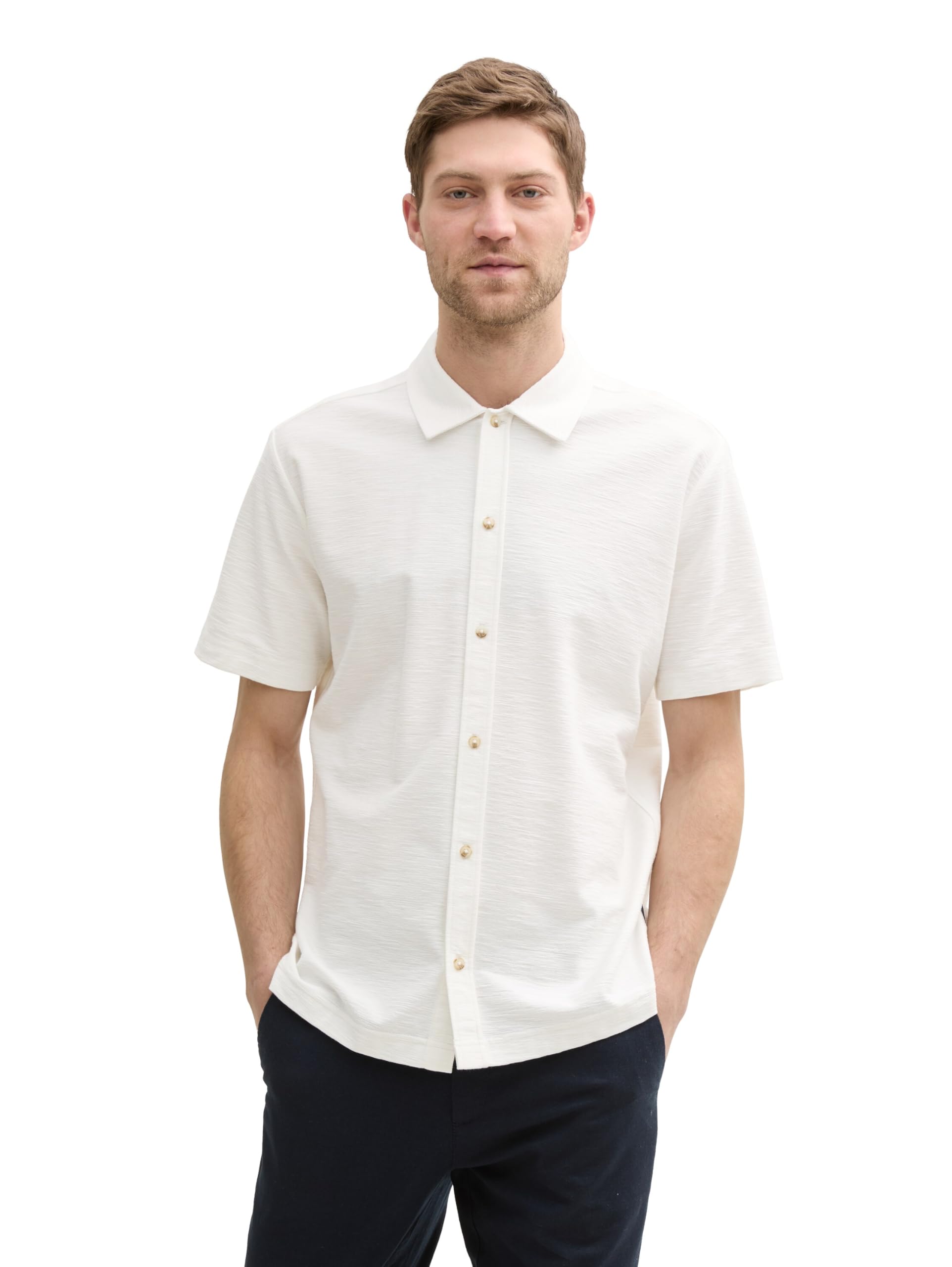 tom-tailor-herren-regular-fit-kurzarmhemd-aus-jersey image 7