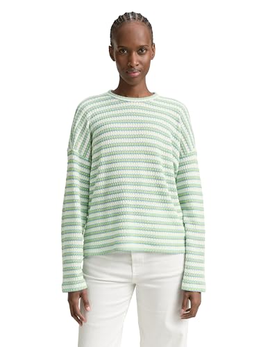 tom-tailor-denim-damen-sweatshirt-mit-streifenmuster-sportiv-trendig image 6