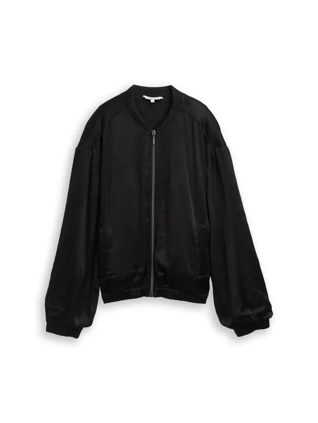 tom-tailor-damen-1048645-oversize-satin-bomber-jacke-leichter-glanz-l-ssiger-sty image 1