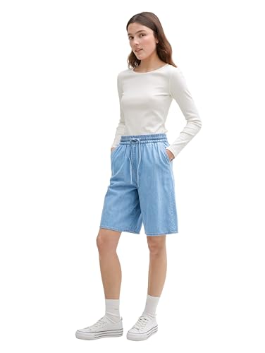 tom-tailor-denim-damen-relaxed-fit-long-bermuda-jeans-shorts image 7