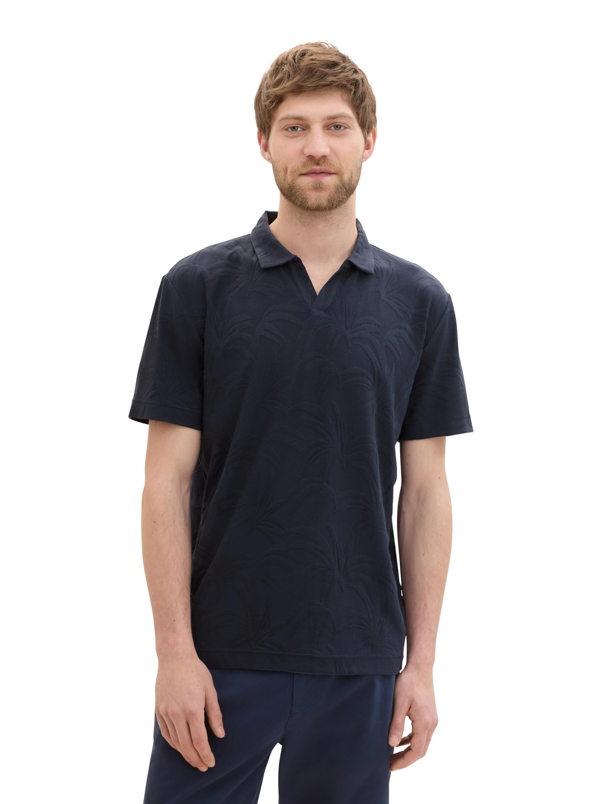 tom-tailor-herren-basic-jacquard-poloshirt-mit-palmenmuster image 7
