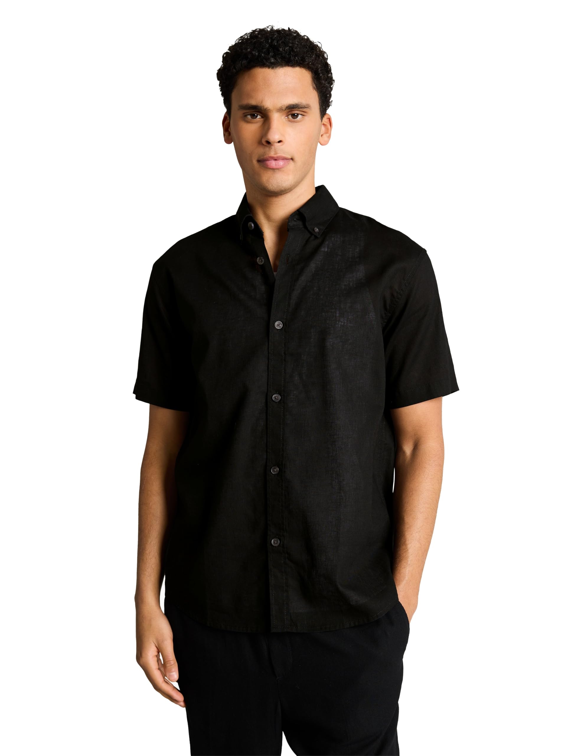 tom-tailor-denim-herren-relaxed-fit-hemd-mit-leinen image 1