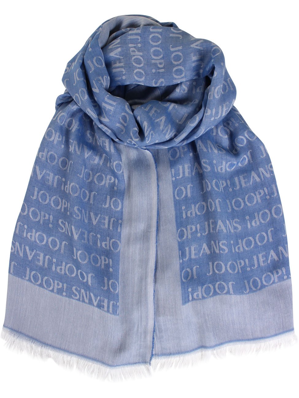 joop-herren-schal-dash-aus-baumwoll-mix-200-x-80-cm-himmelblau-reinwei-mit-logo- image 1