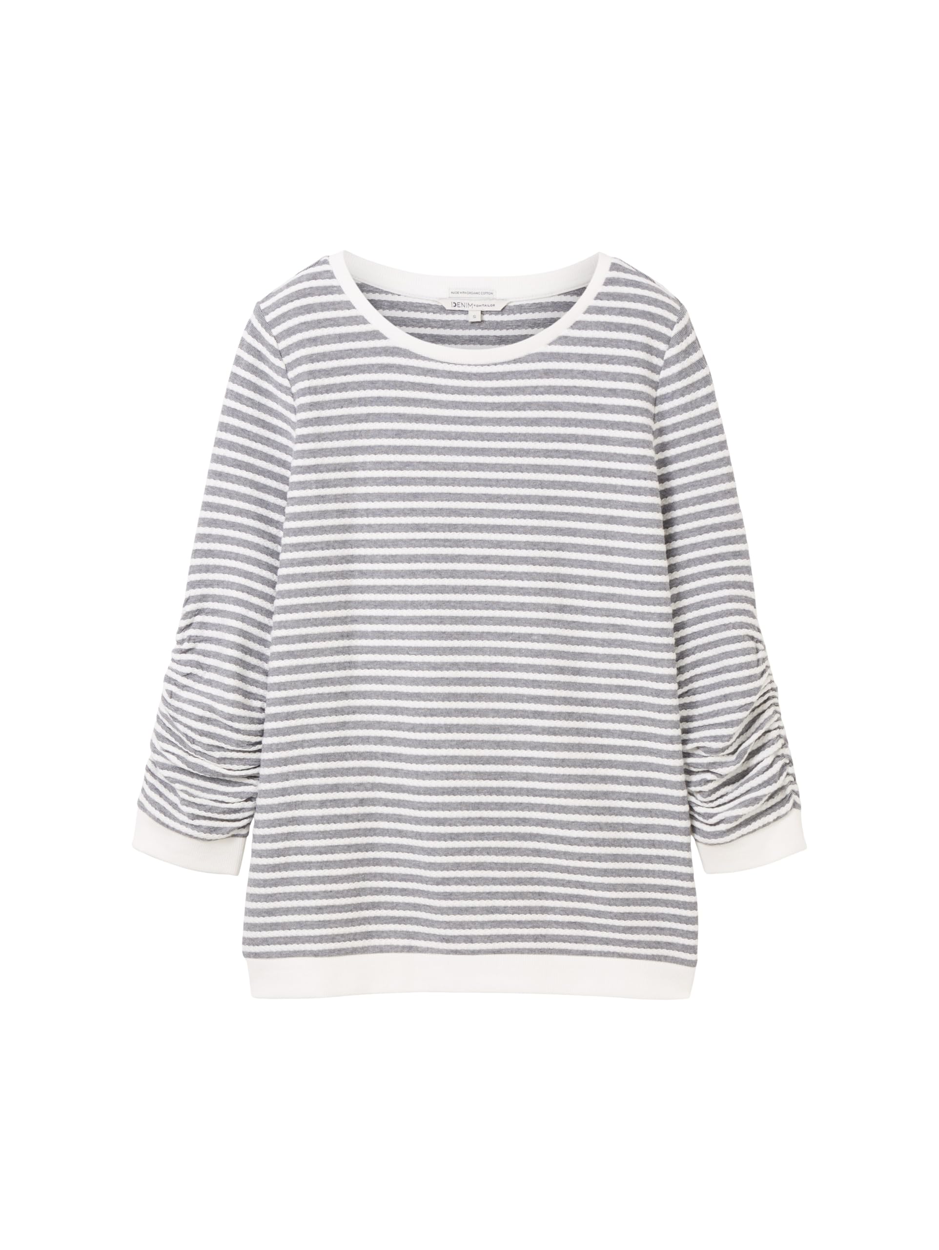 tom-tailor-denim-damen-sweatshirt-raffarm-streifenmuster image 5