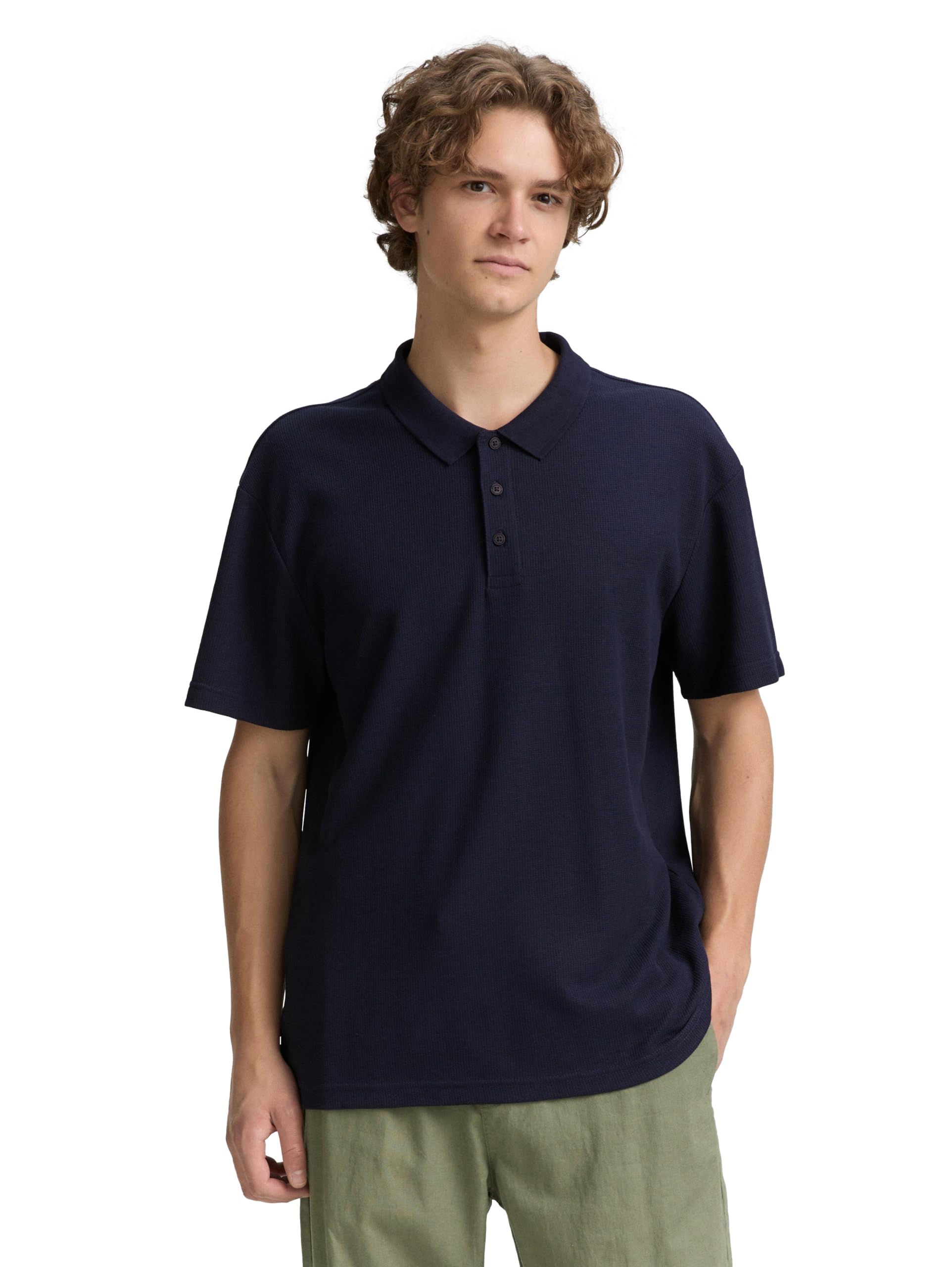 tom-tailor-denim-herren-poloshirt-1048065-relaxed-fit-waffel image 6