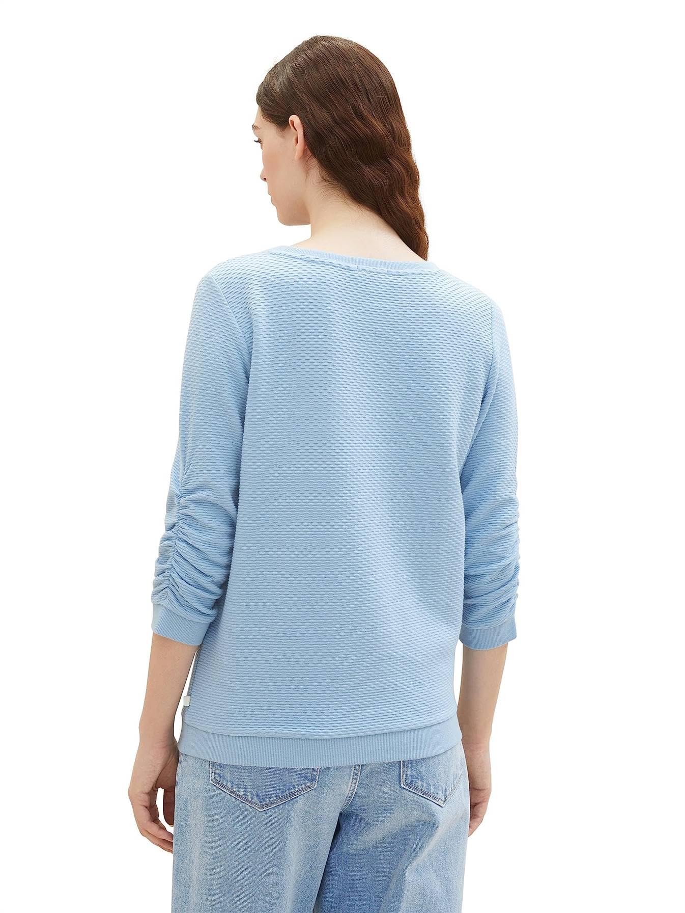 tom-tailor-denim-damen-sweatshirt-mit-raffarm-und-struktur image 8