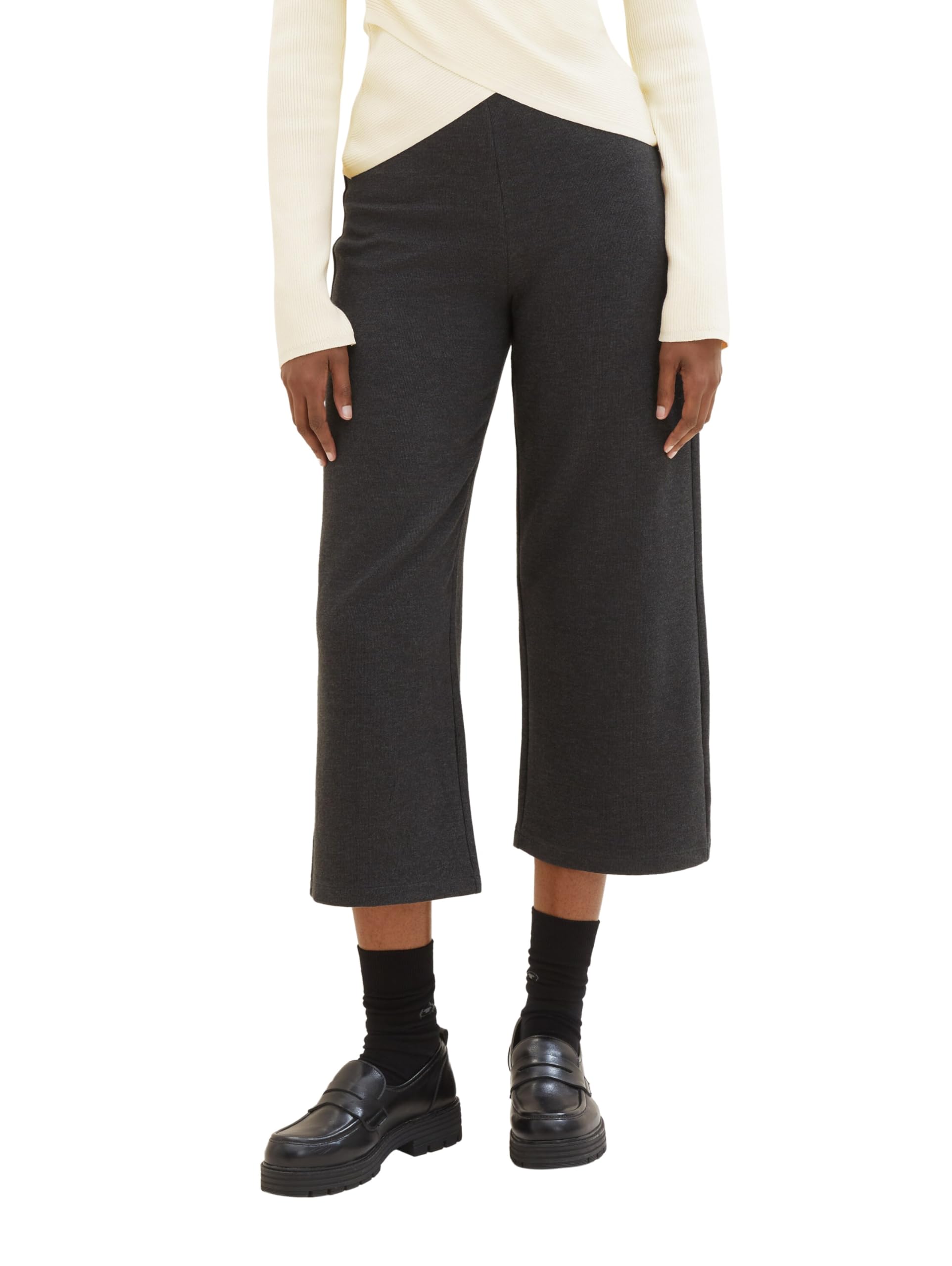 tom-tailor-denim-damen-basic-culotte-mit-rippstruktur image 1