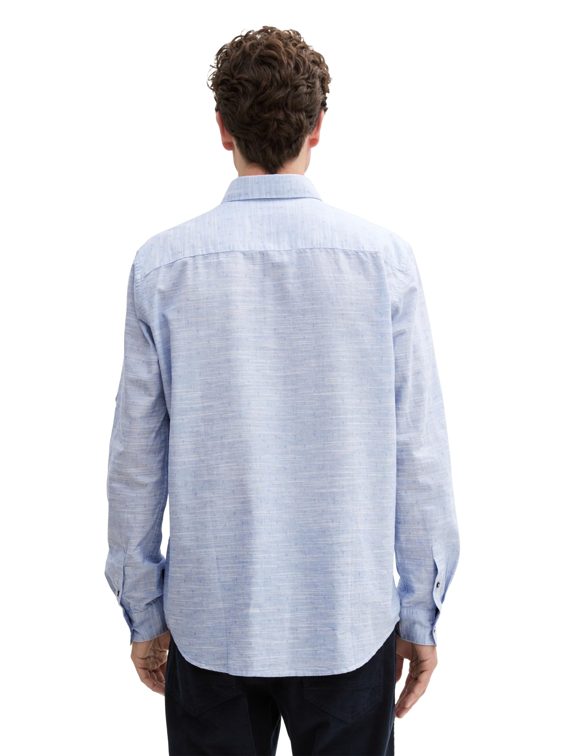 tom-tailor-herren-langarm-hemd-structured-slubyarn-regular-fit image 3