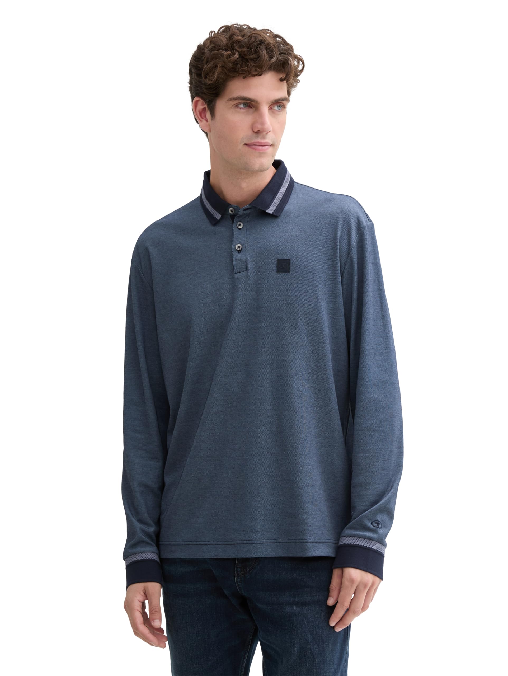 tom-tailor-herren-longsleeve-piqu-poloshirt image 6