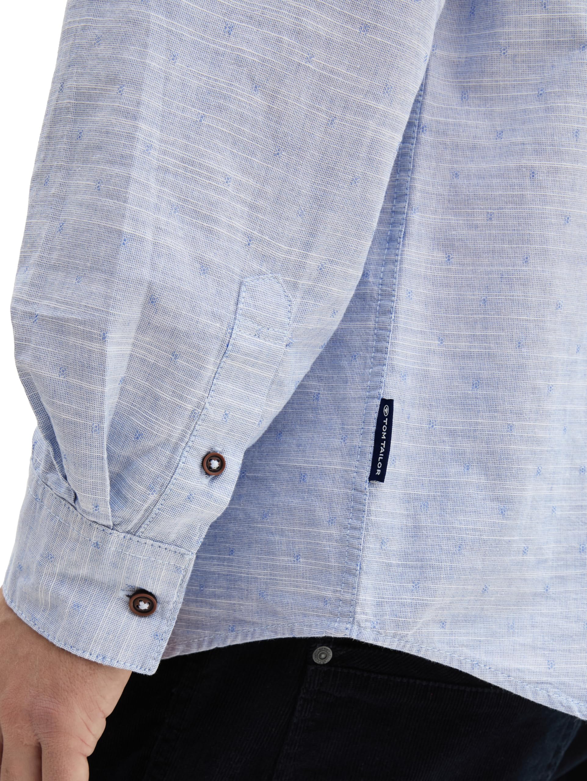 tom-tailor-herren-langarm-hemd-structured-slubyarn-regular-fit image 6