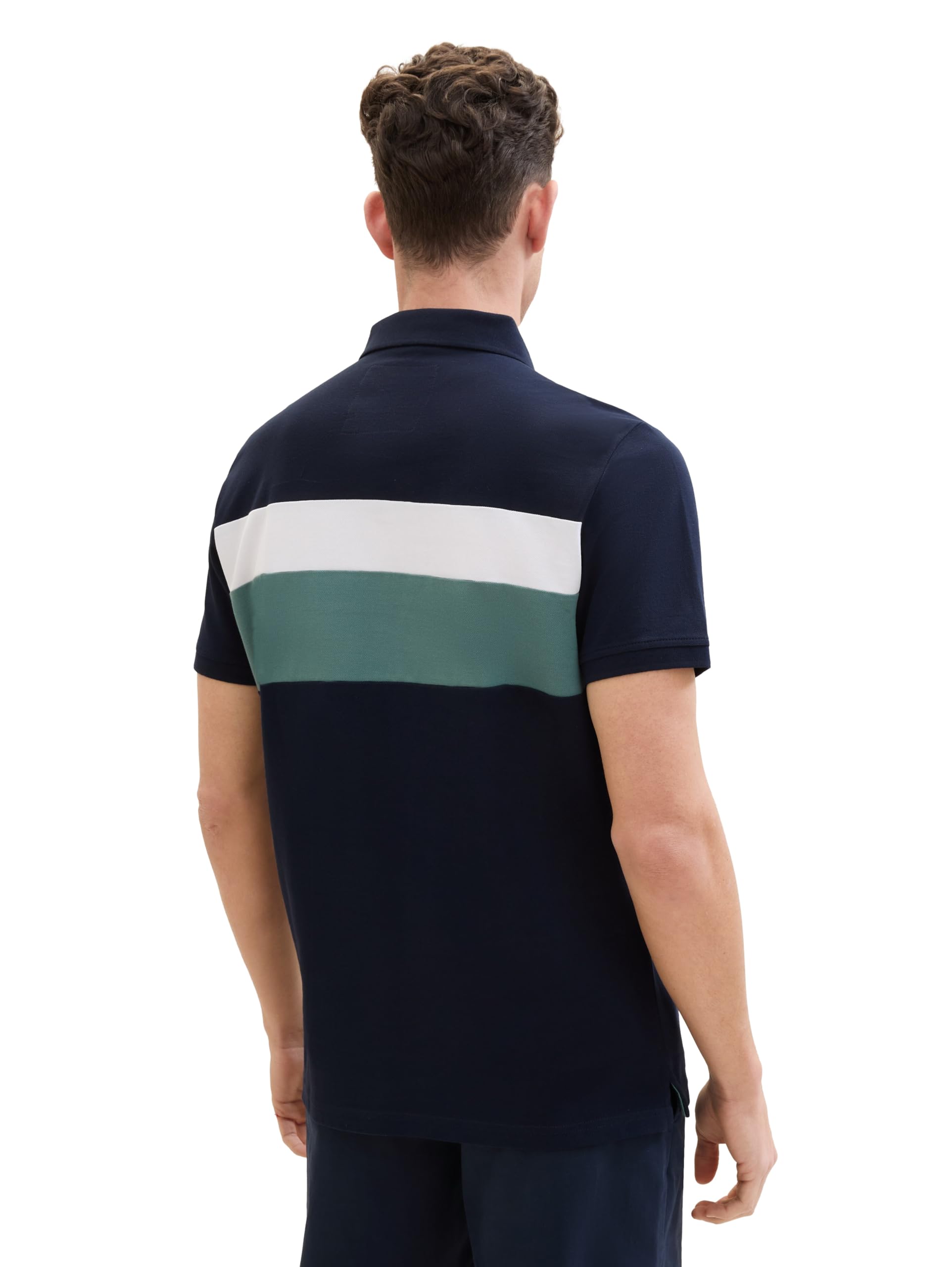 tom-tailor-herren-piqu-poloshirt-mit-blockstreifen image 3