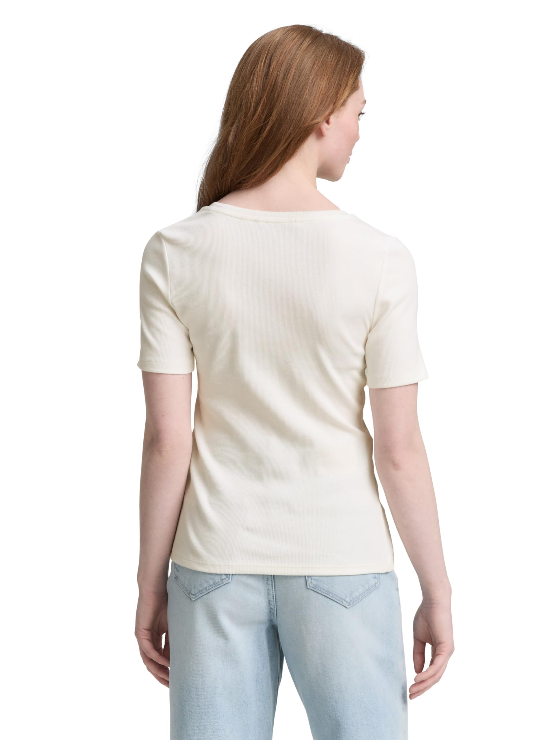 tom-tailor-denim-damen-basic-t-shirt-fitted-fit image 3