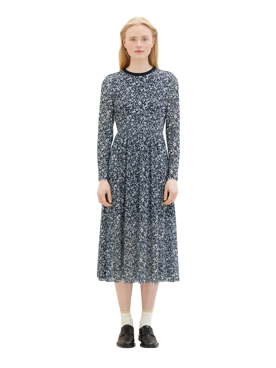 tom-tailor-denim-damen-mesh-kleid-mit-muster image 1