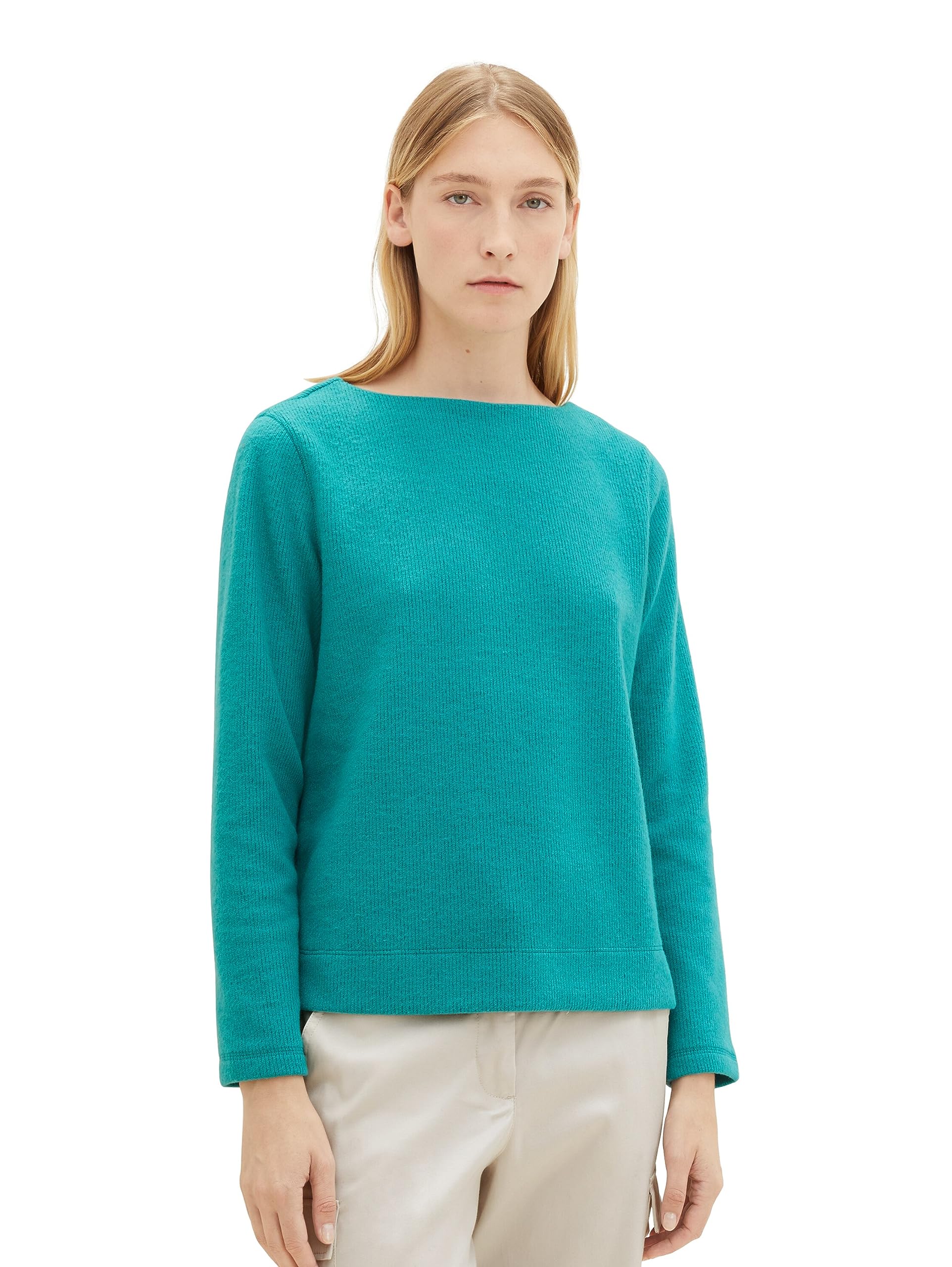 tom-tailor-damen-sweatshirt-mit-rippstruktur-1039278-bequemer-pullover image 8