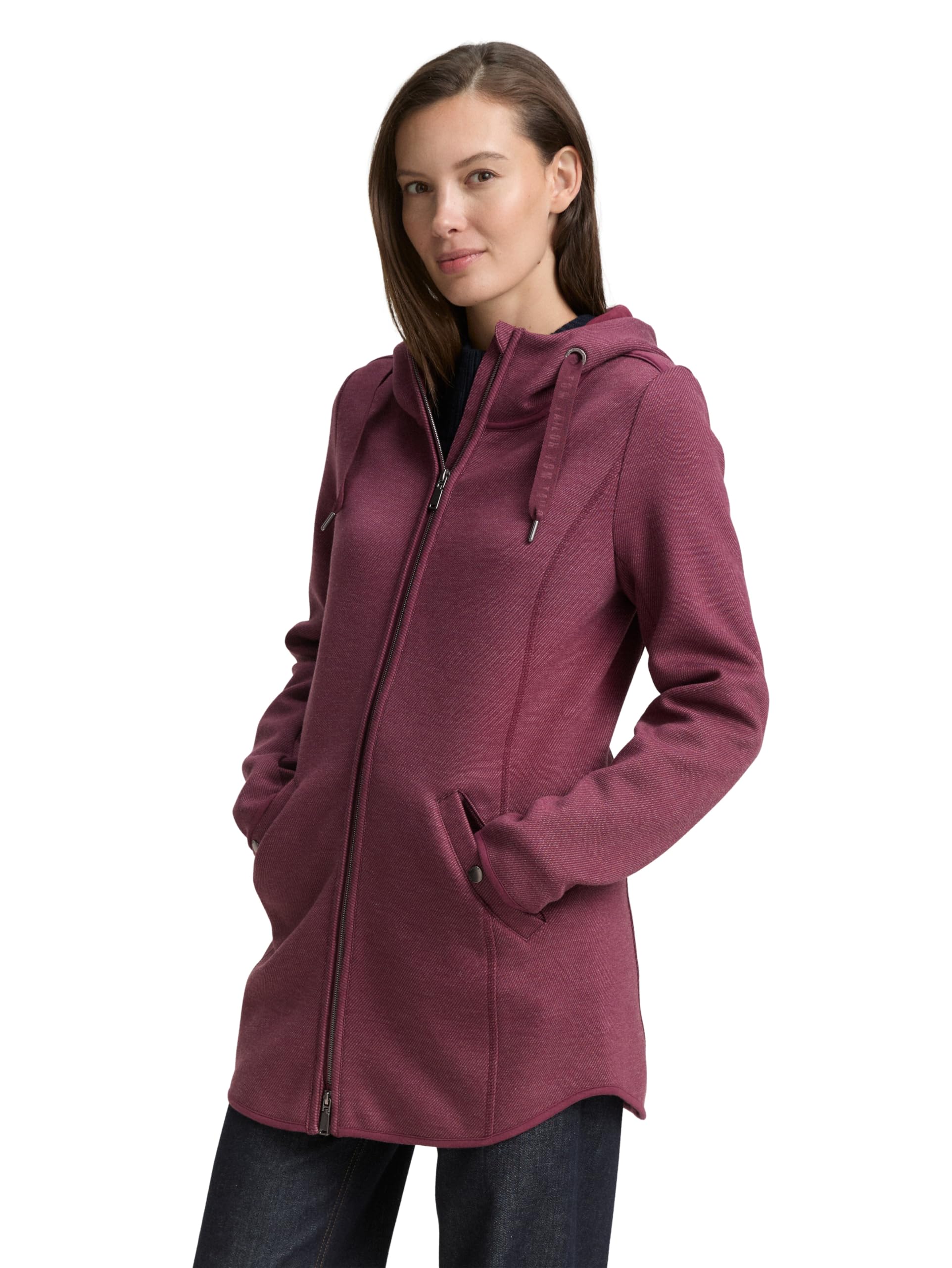 tom-tailor-damen-1044413-hoodie-sweatjacke-in-twill-optik image 1