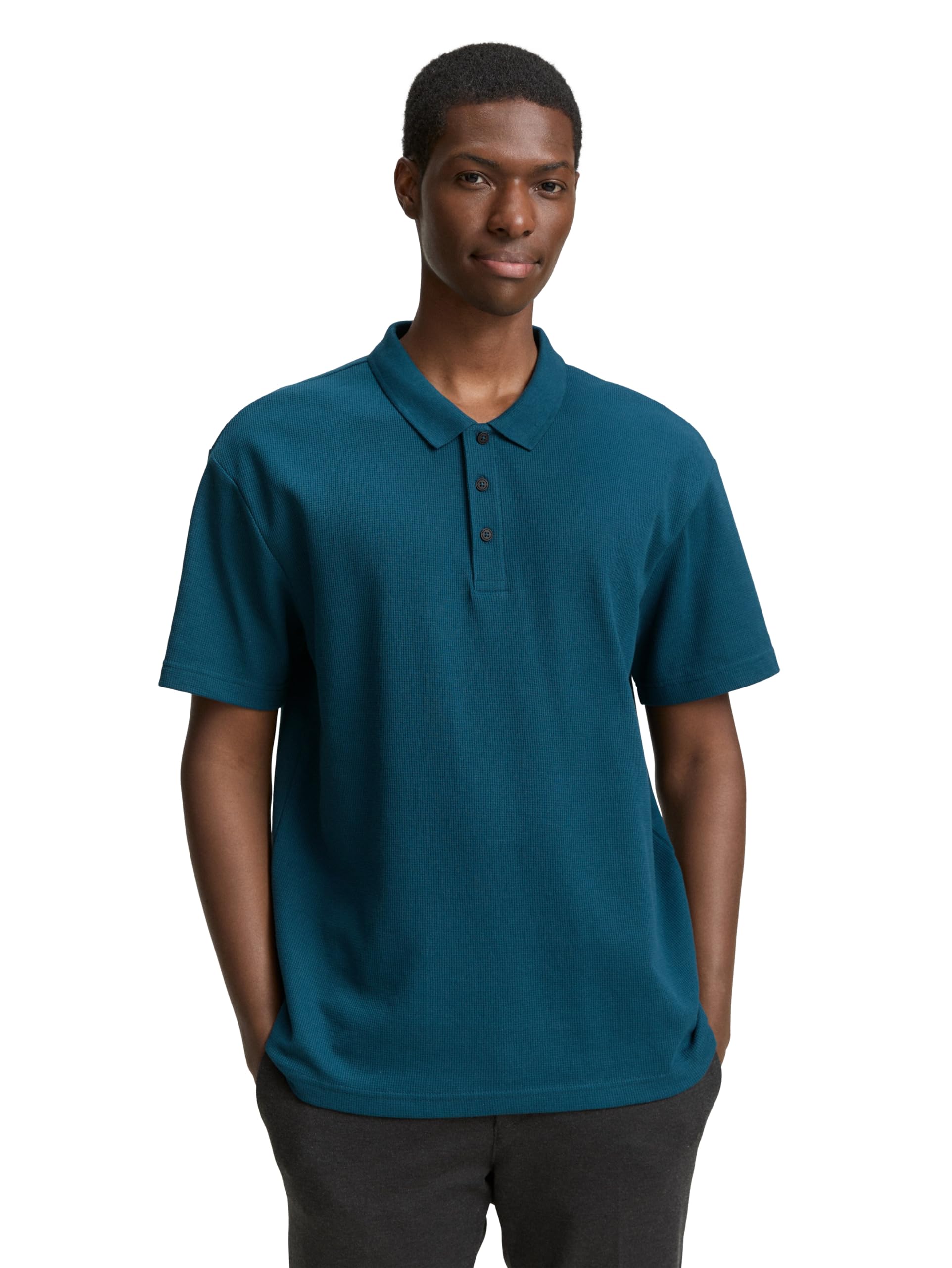 tom-tailor-denim-herren-poloshirt-1048065-relaxed-fit-waffel image 8