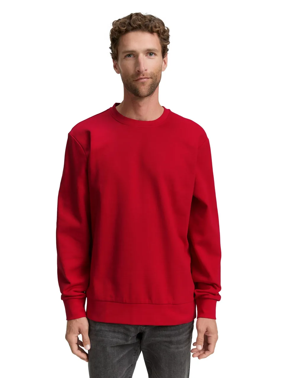 tom-tailor-herren-basic-sweatshirt-in-unifarben-klassisches-rundhals-sweatshirt image 1