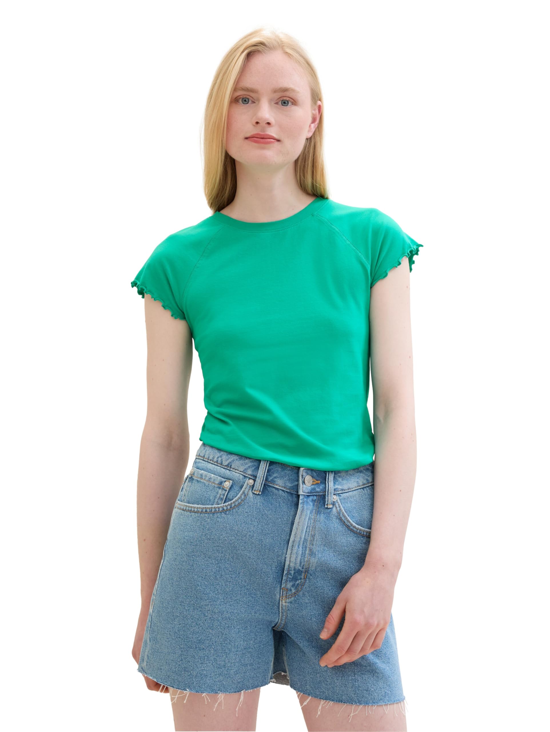 tom-tailor-denim-damen-basic-t-shirt-mit-raglan-rmeln image 8