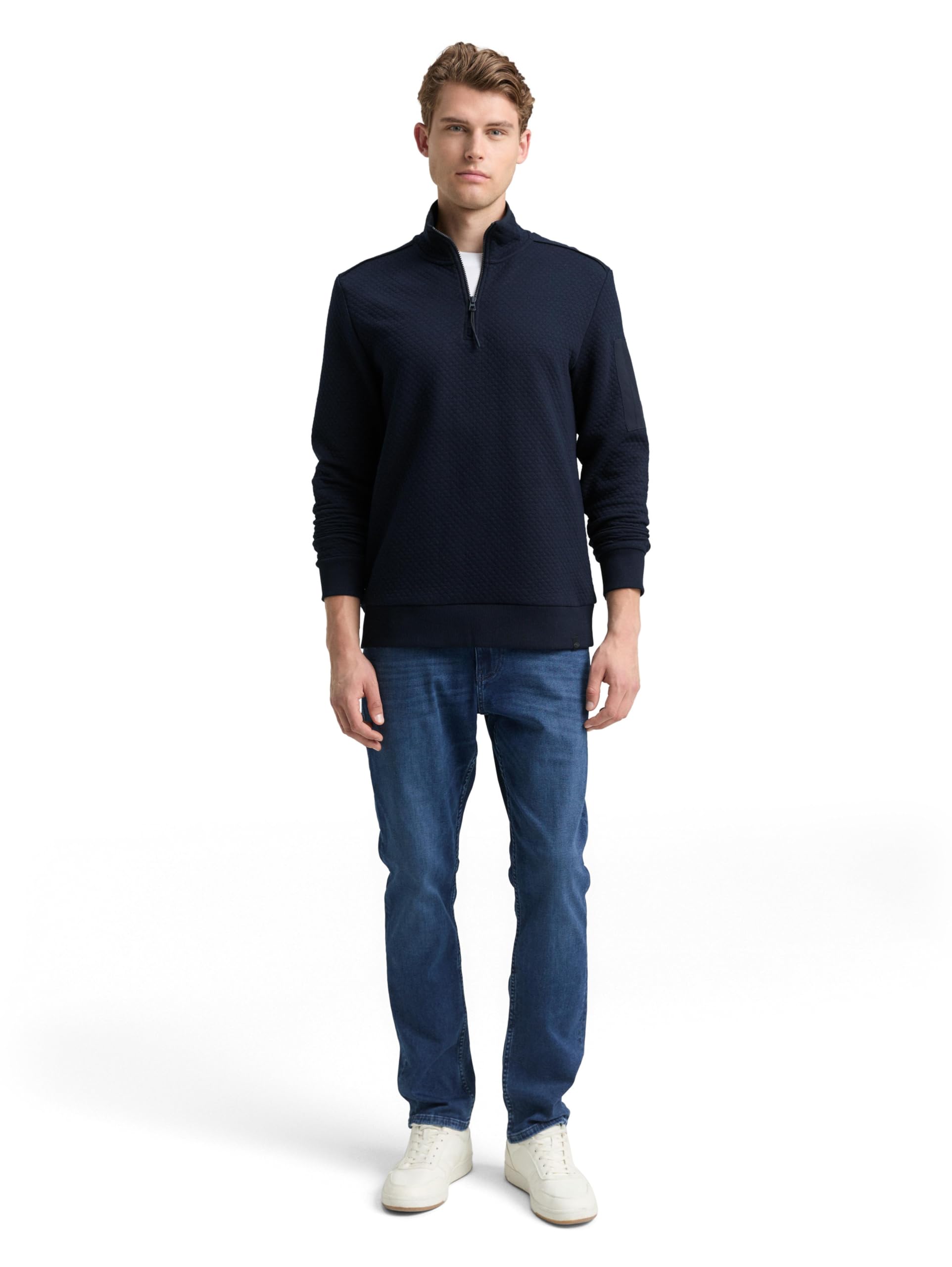 tom-tailor-herren-troyer-sweatshirt-mit-rmeltasche image 3
