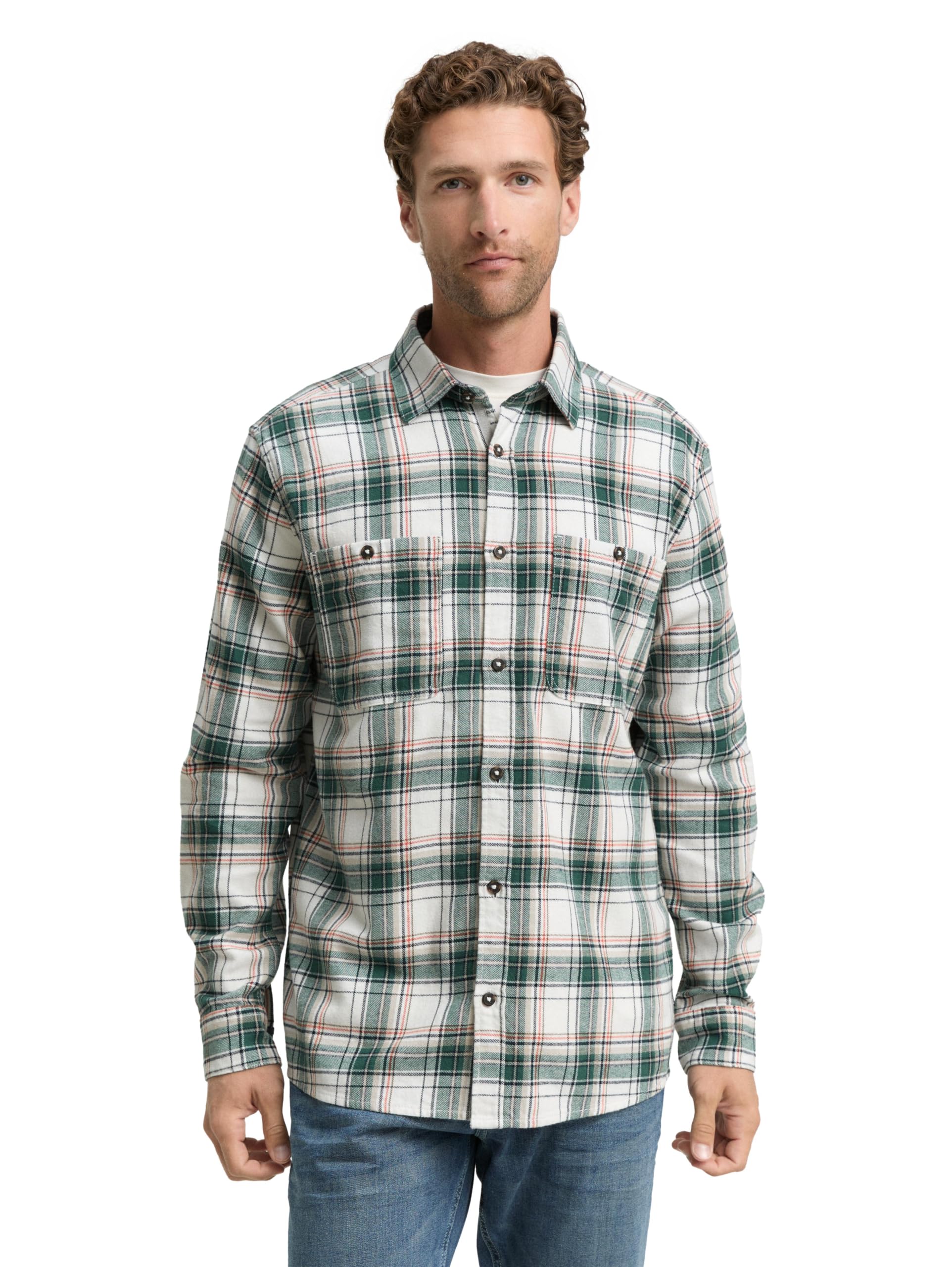 tom-tailor-herren-1047337-comfort-fit-flanell-hemd-mit-karomuster image 8