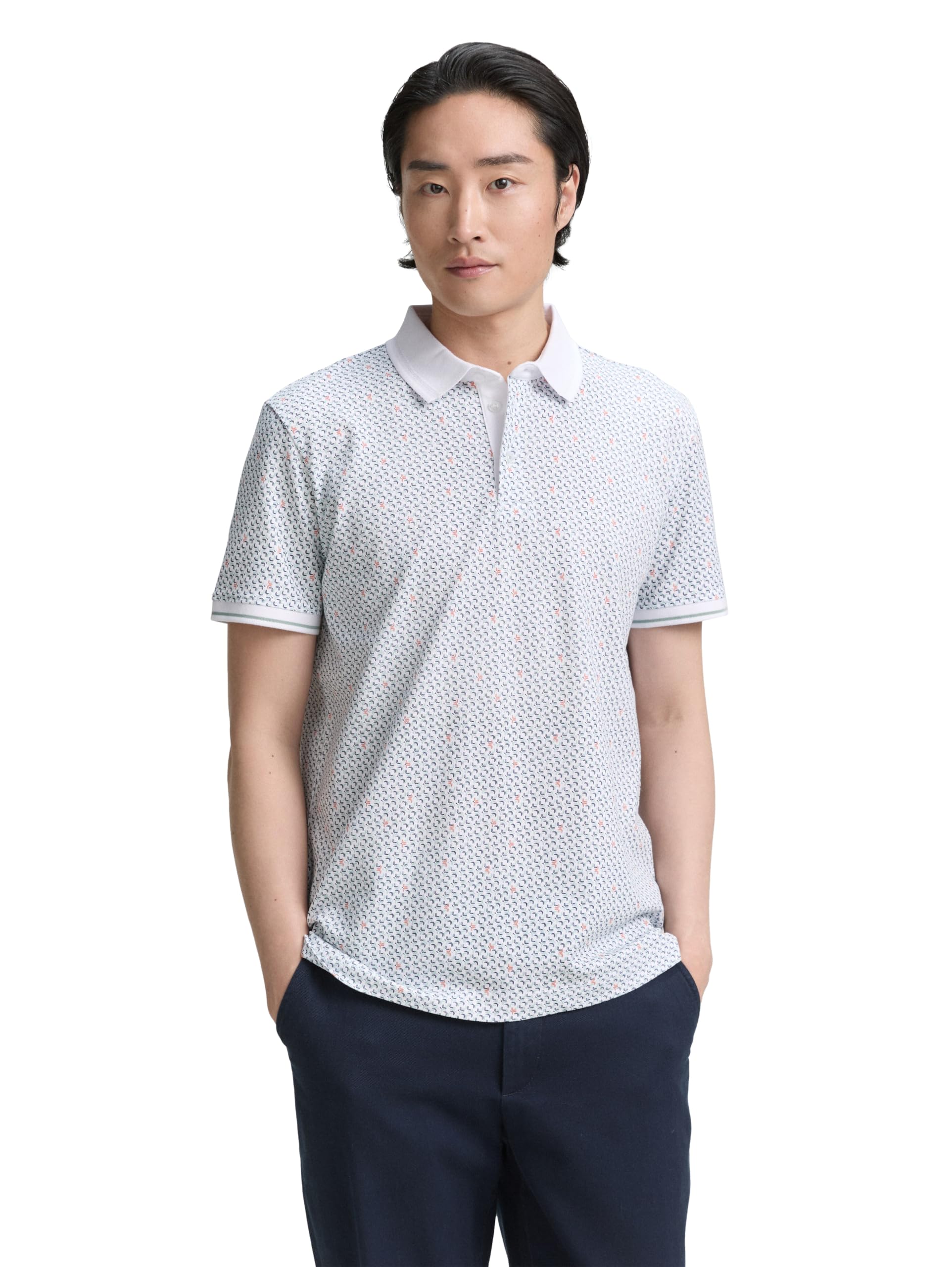tom-tailor-herren-piqu-poloshirt-mit-print image 5