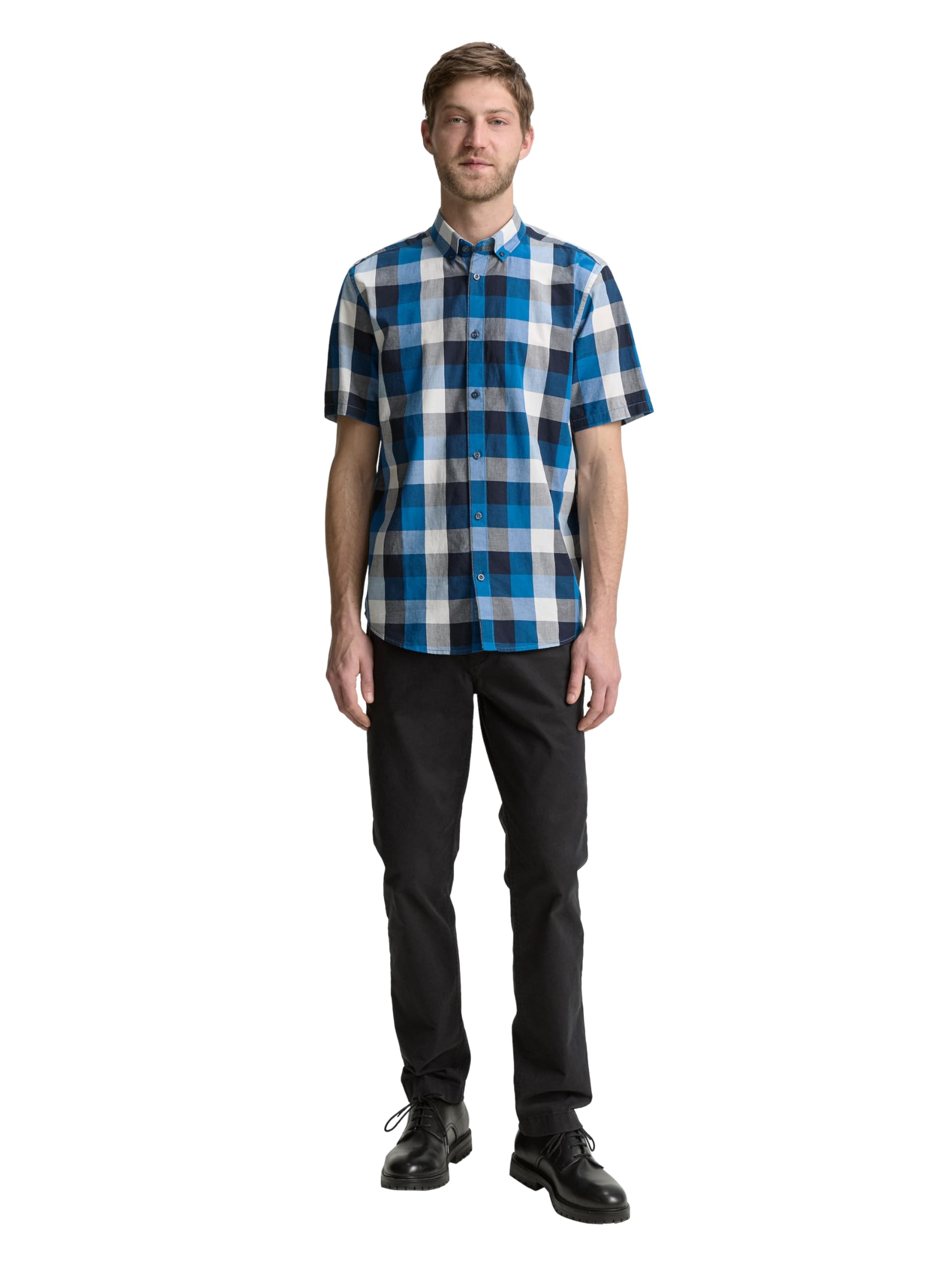 tom-tailor-herren-kurzarmhemd-mit-karomuster image 3