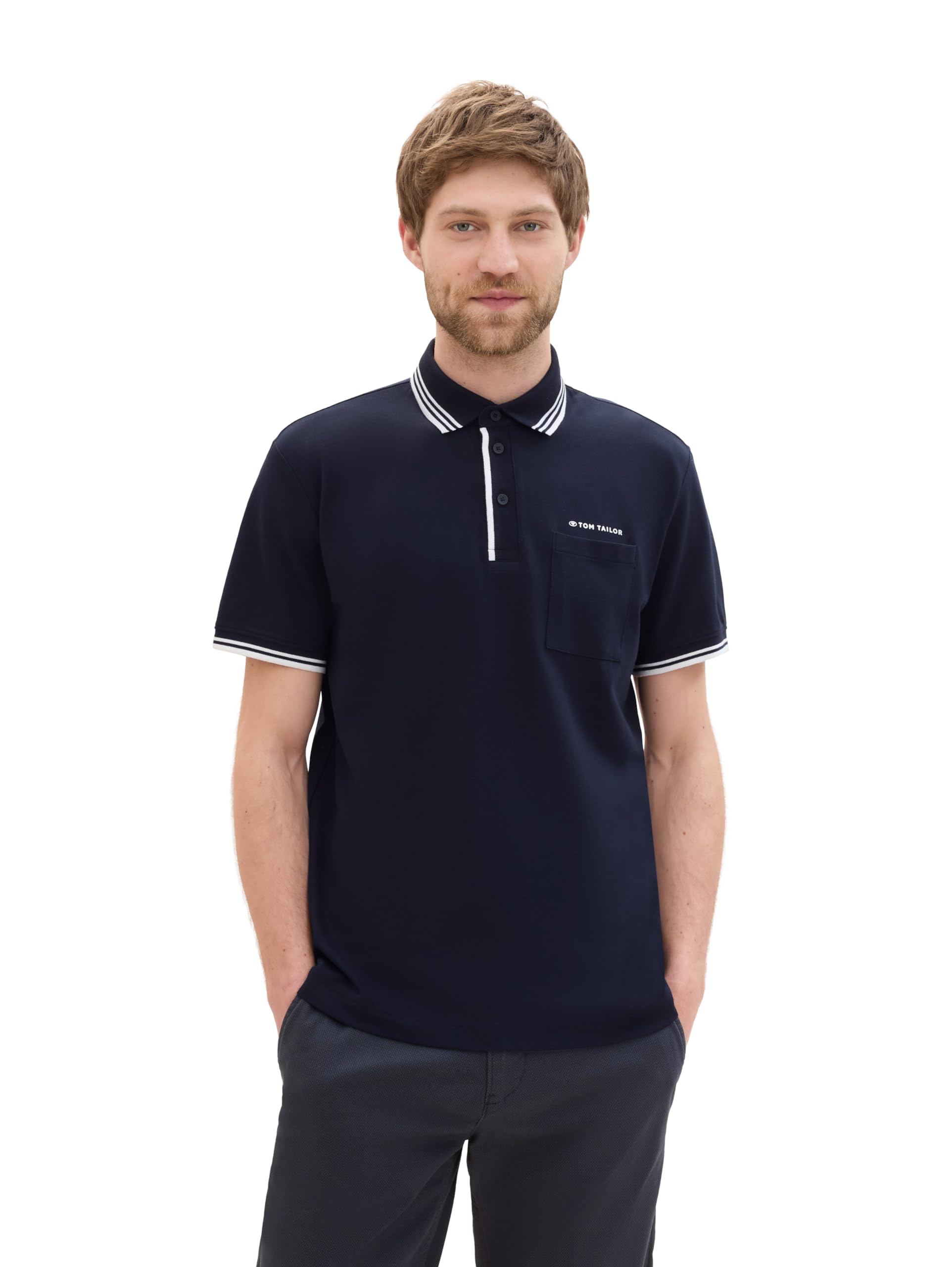 tom-tailor-herren-basic-piqu-poloshirt-mit-farbigen-details image 2