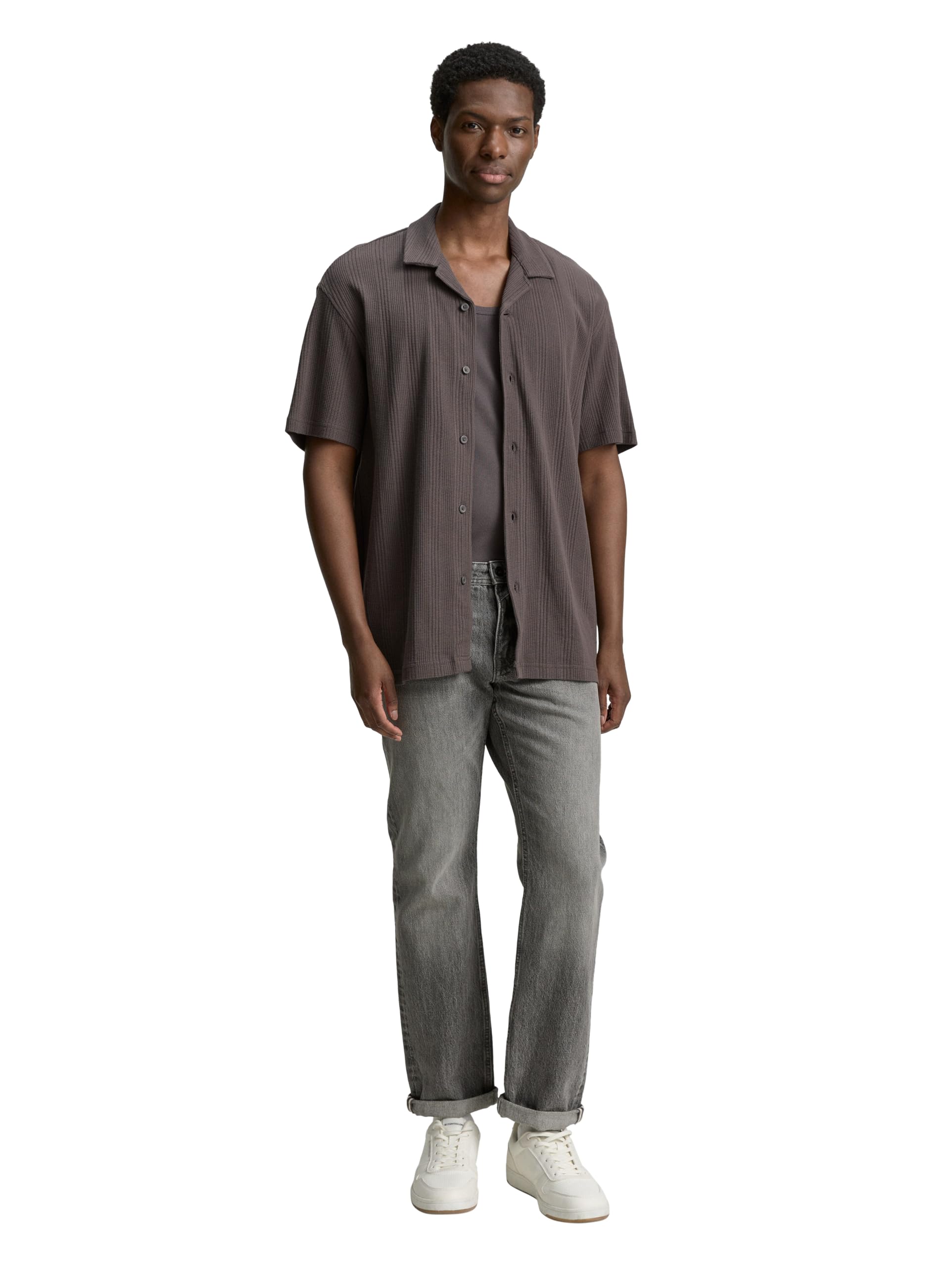 tom-tailor-denim-herren-kurzarmhemd-relaxed-fit-mit-struktur image 2