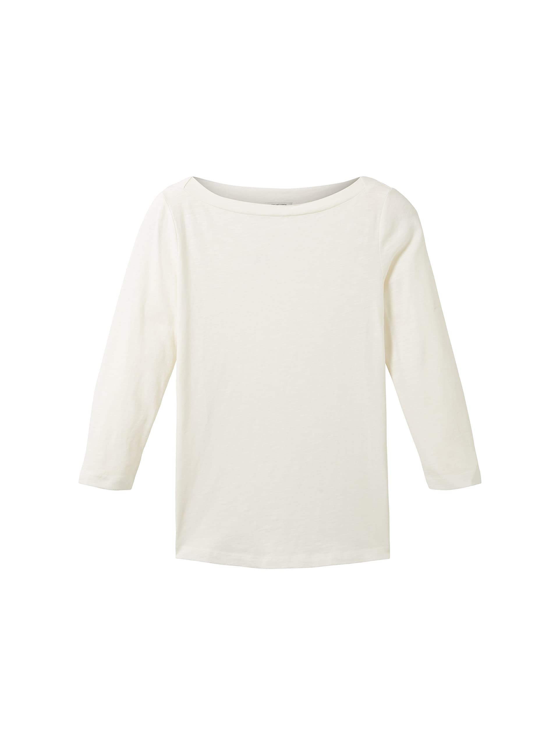 tom-tailor-damen-basic-t-shirt-mit-3-4-arm image 5
