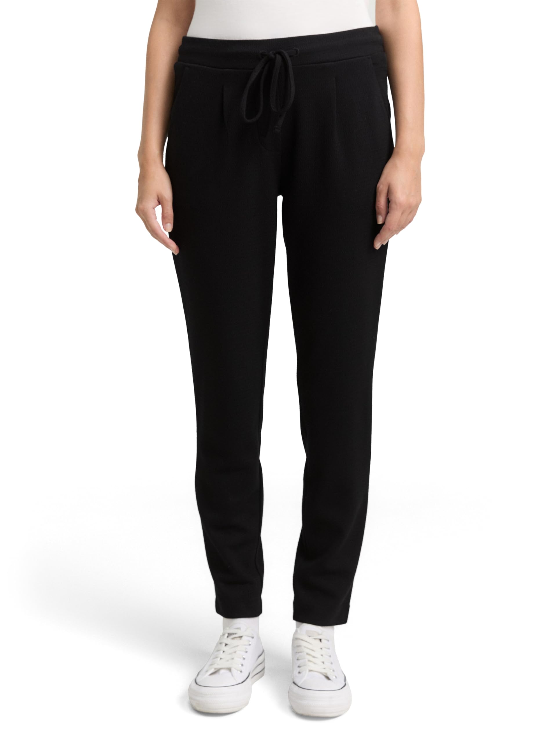 tom-tailor-damen-loose-slim-jacquard-hose-mit-kordelzug image 1