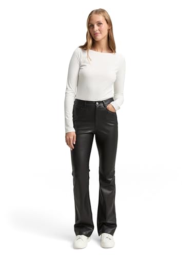 tom-tailor-denim-damen-flared-hose-in-lederoptik-1048873 image 7