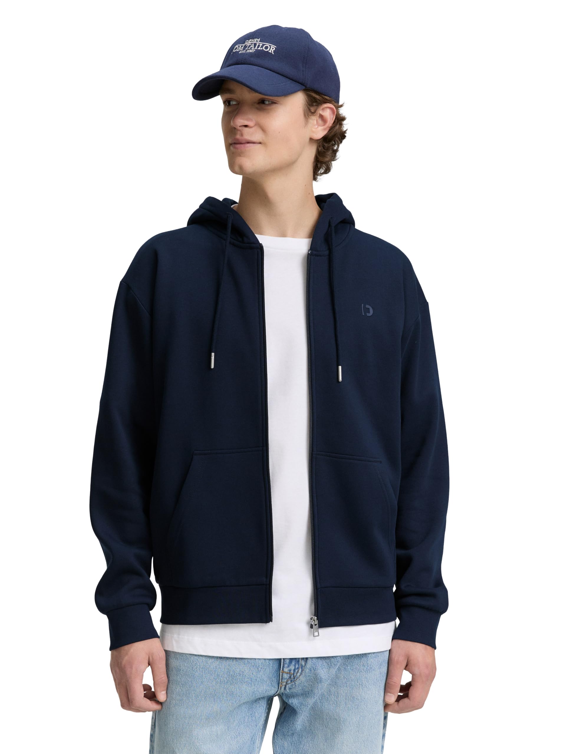 tom-tailor-denim-hoodie-sweatjacke-herren-mit-logo-print image 7