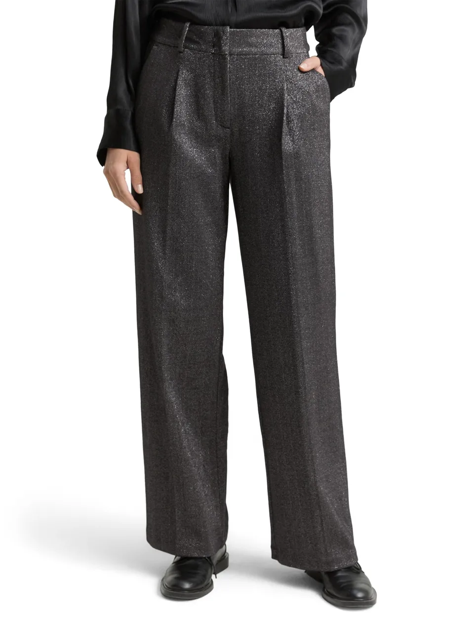 tom-tailor-damen-ttlea-wide-hose-mit-glitzer-effekt image 1