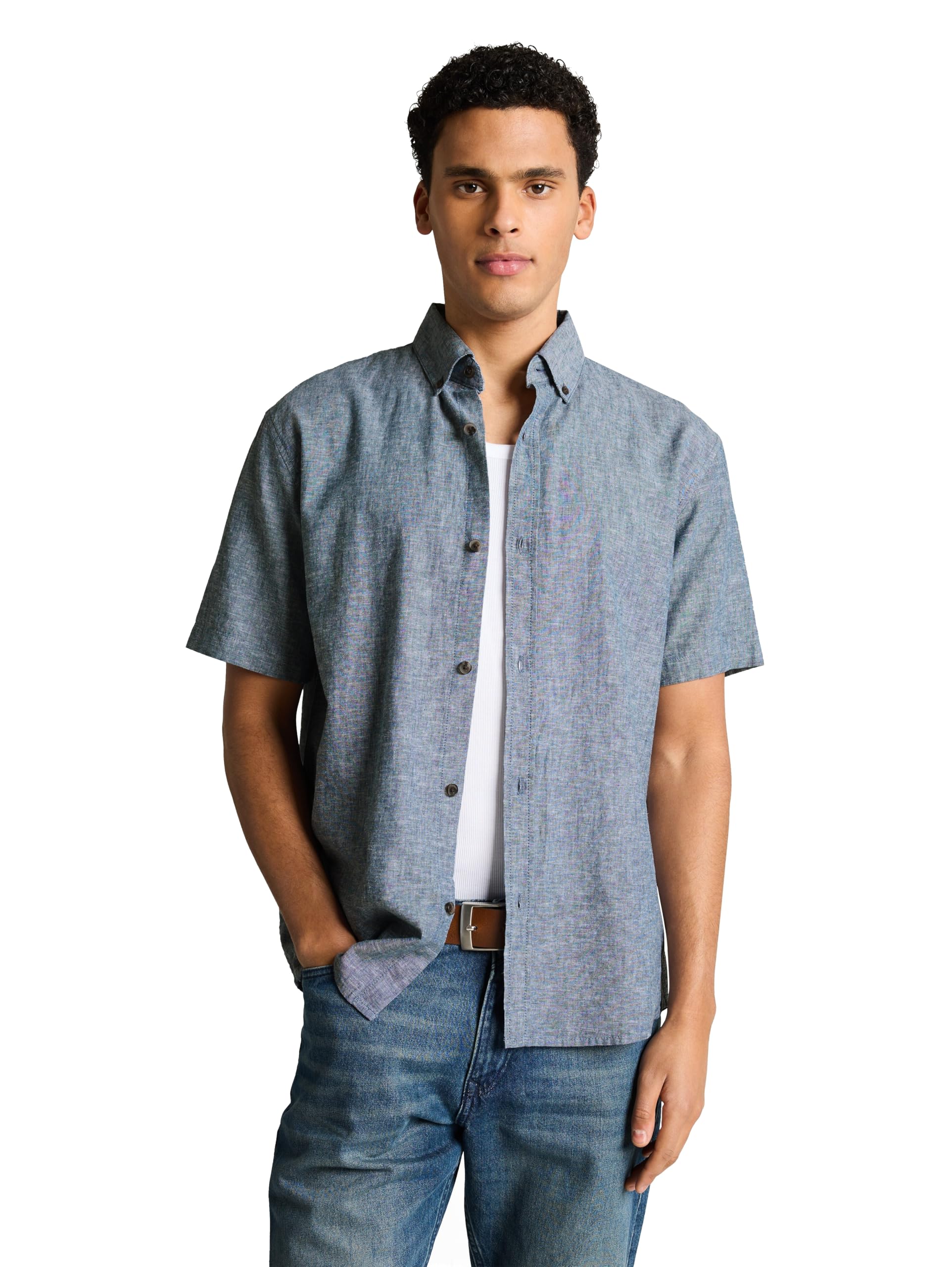 tom-tailor-denim-herren-relaxed-fit-hemd-mit-leinen image 8