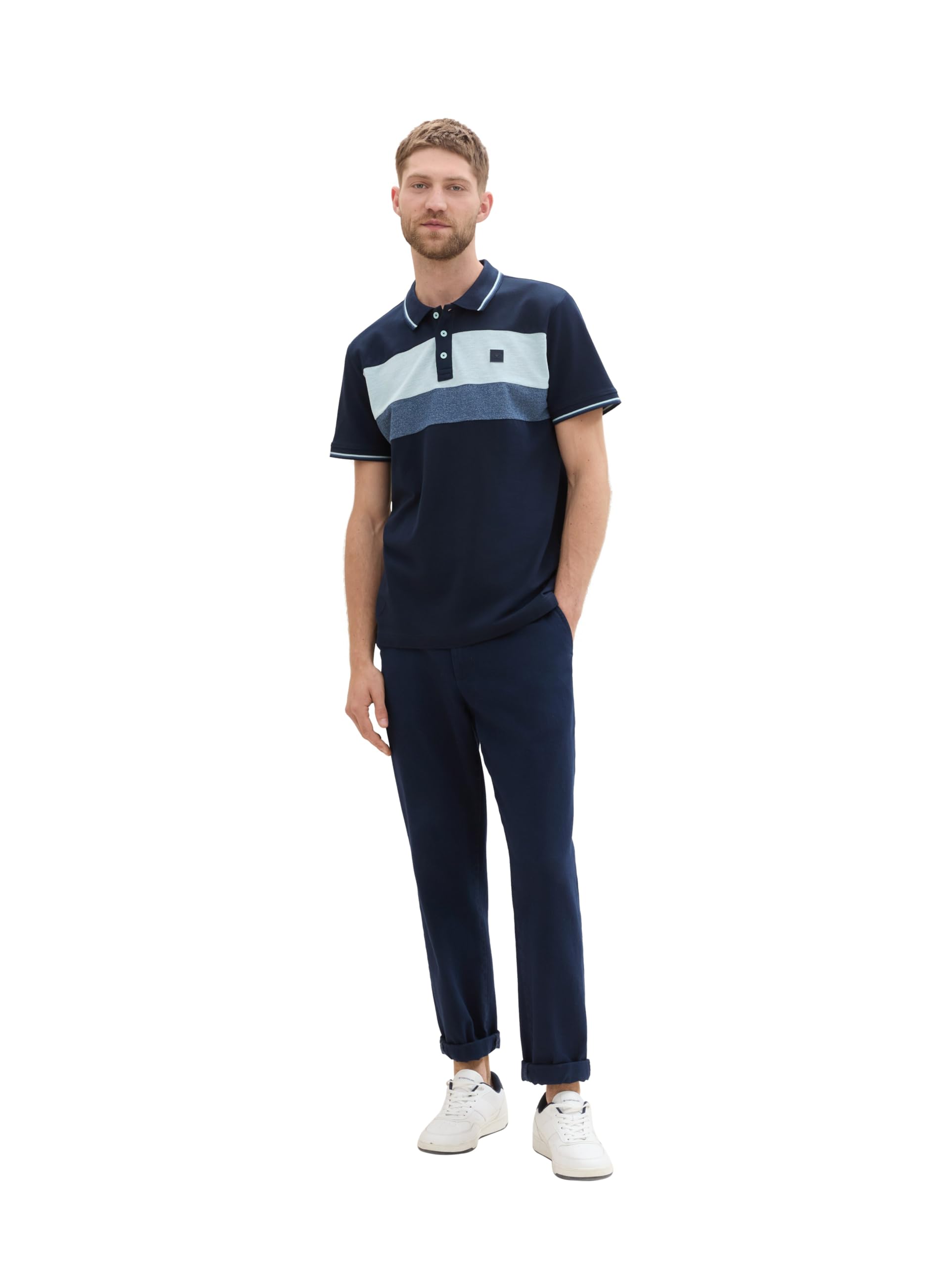 tom-tailor-herren-1043288-piqu-poloshirt-mit-block-streifen image 4