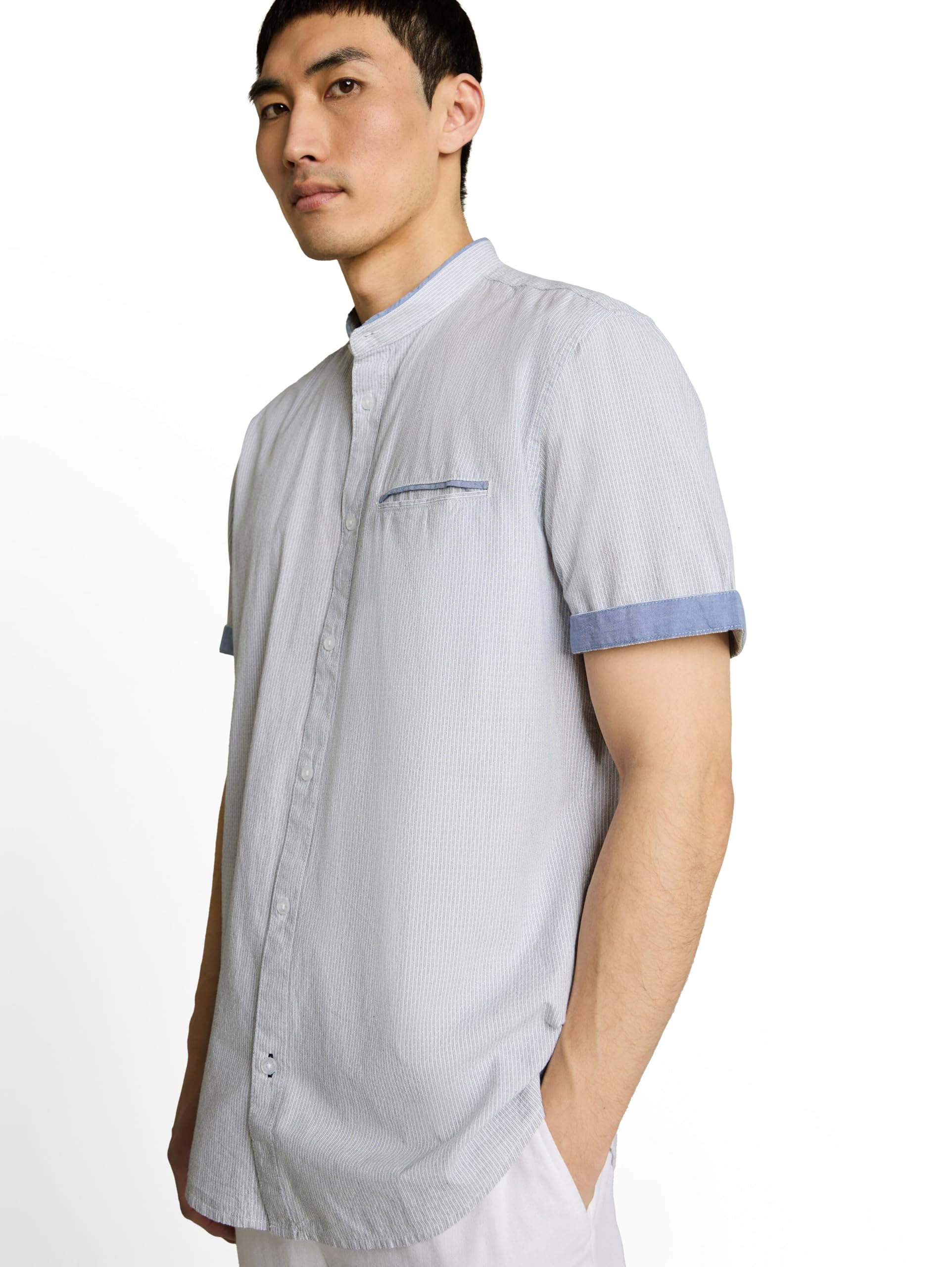 tom-tailor-1050946-regular-fit-kurzarmhemd-mit-stehkragen-herren image 4