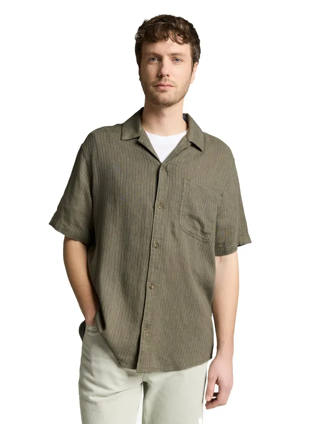 tom-tailor-regular-fit-hemd-mit-leinen-herren image 1