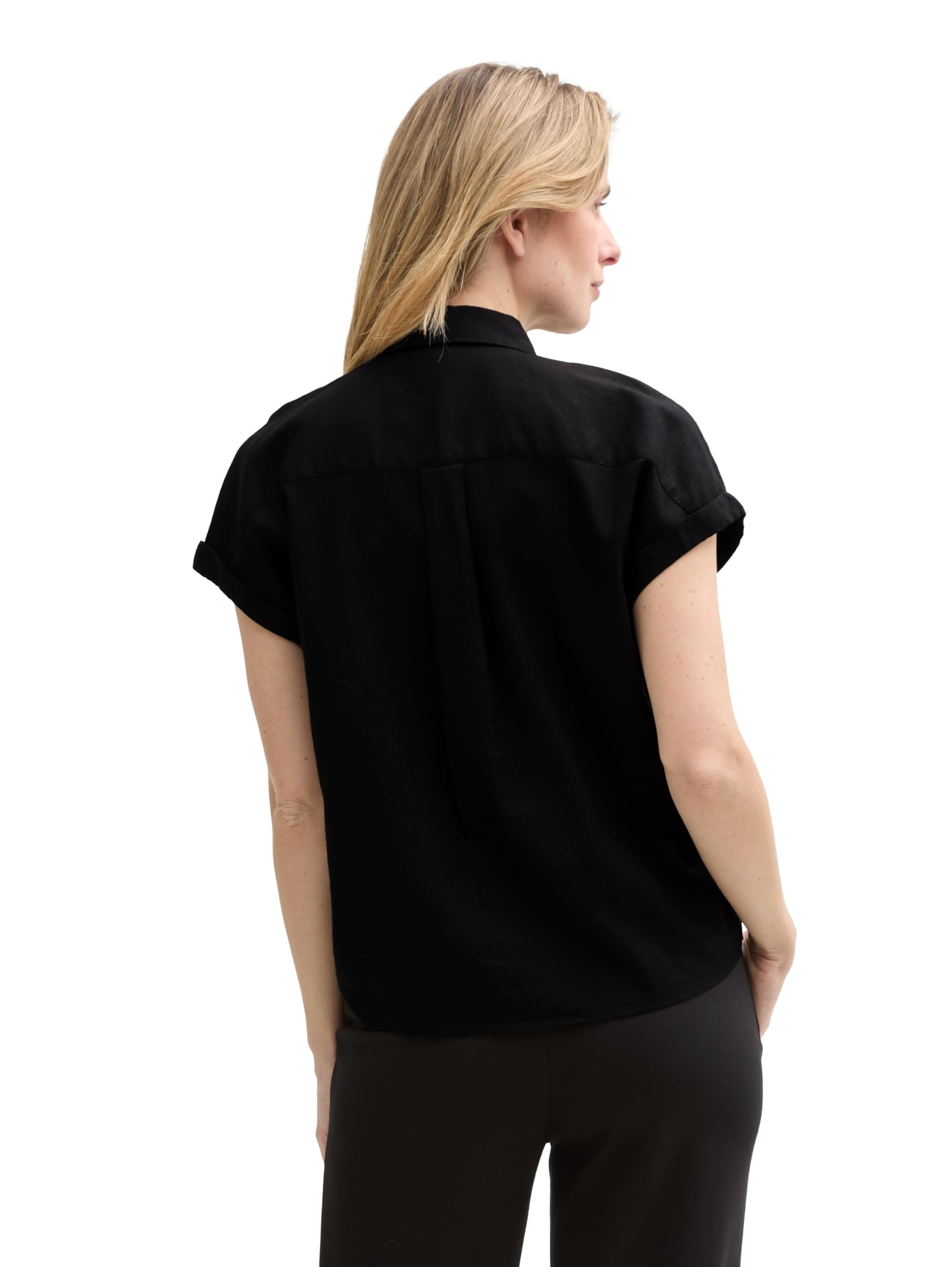 tom-tailor-damen-loose-fit-bluse-mit-leinenanteil image 3