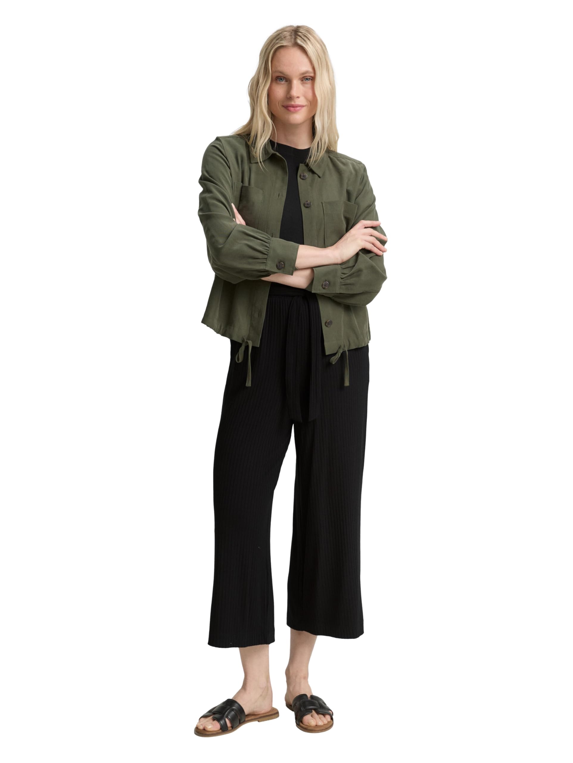 tom-tailor-damen-culotte-jersey-hose-weit-geschnitten-elastischer-jersey-hoher-t image 3